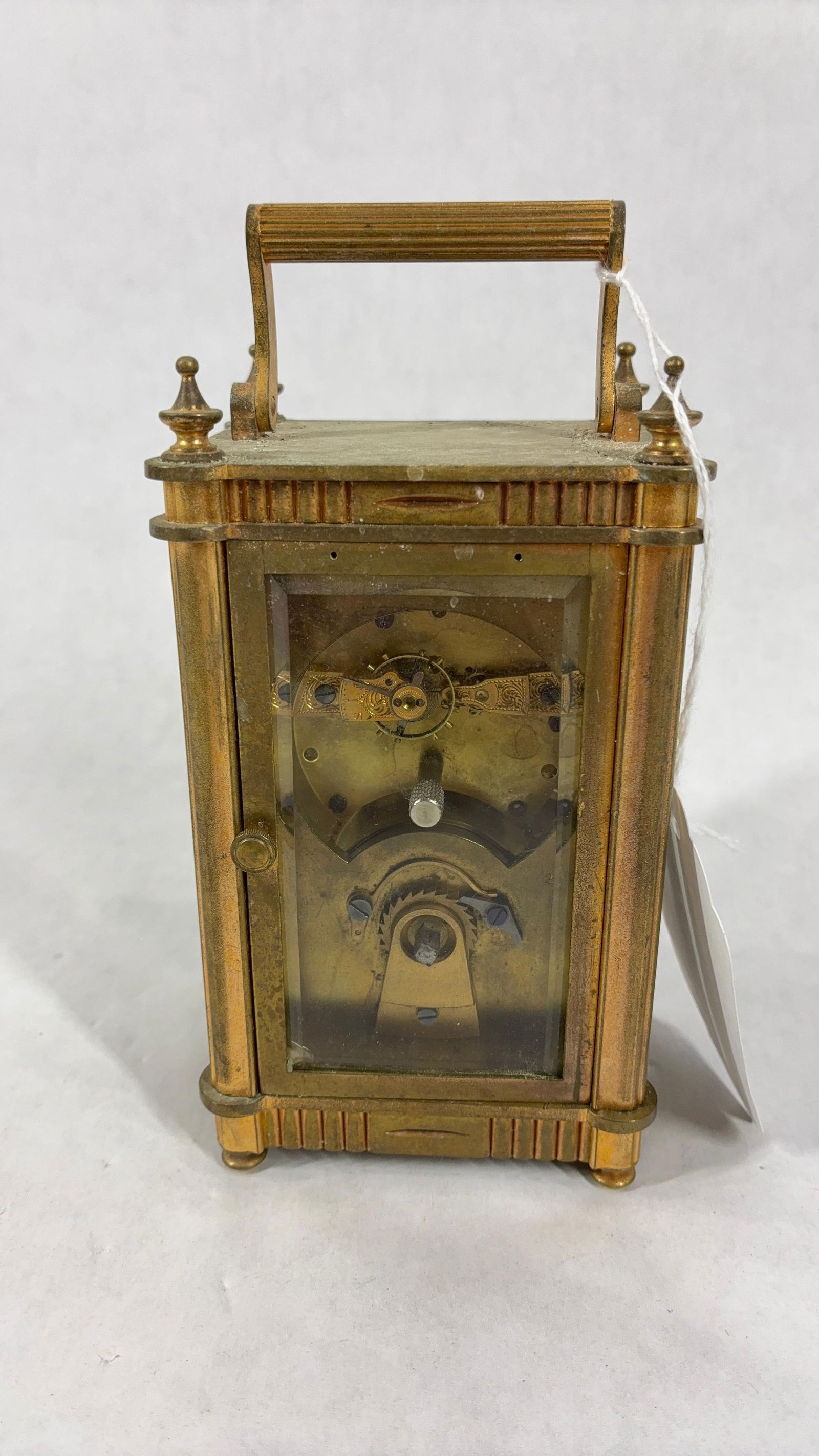 Antique Brass Carriage Clock - 5