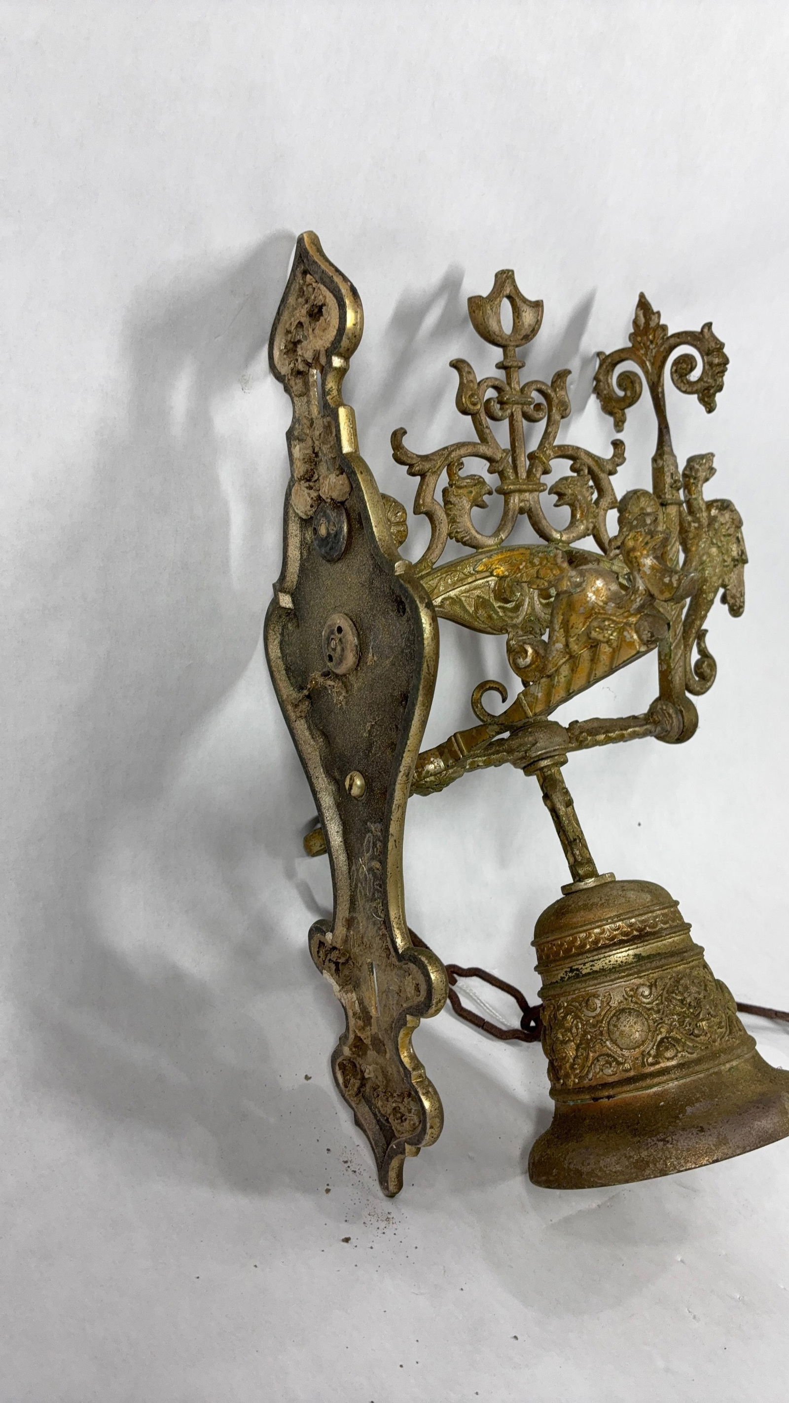 Ornate Phoenix Rising Decorated Dinner Bell - 8