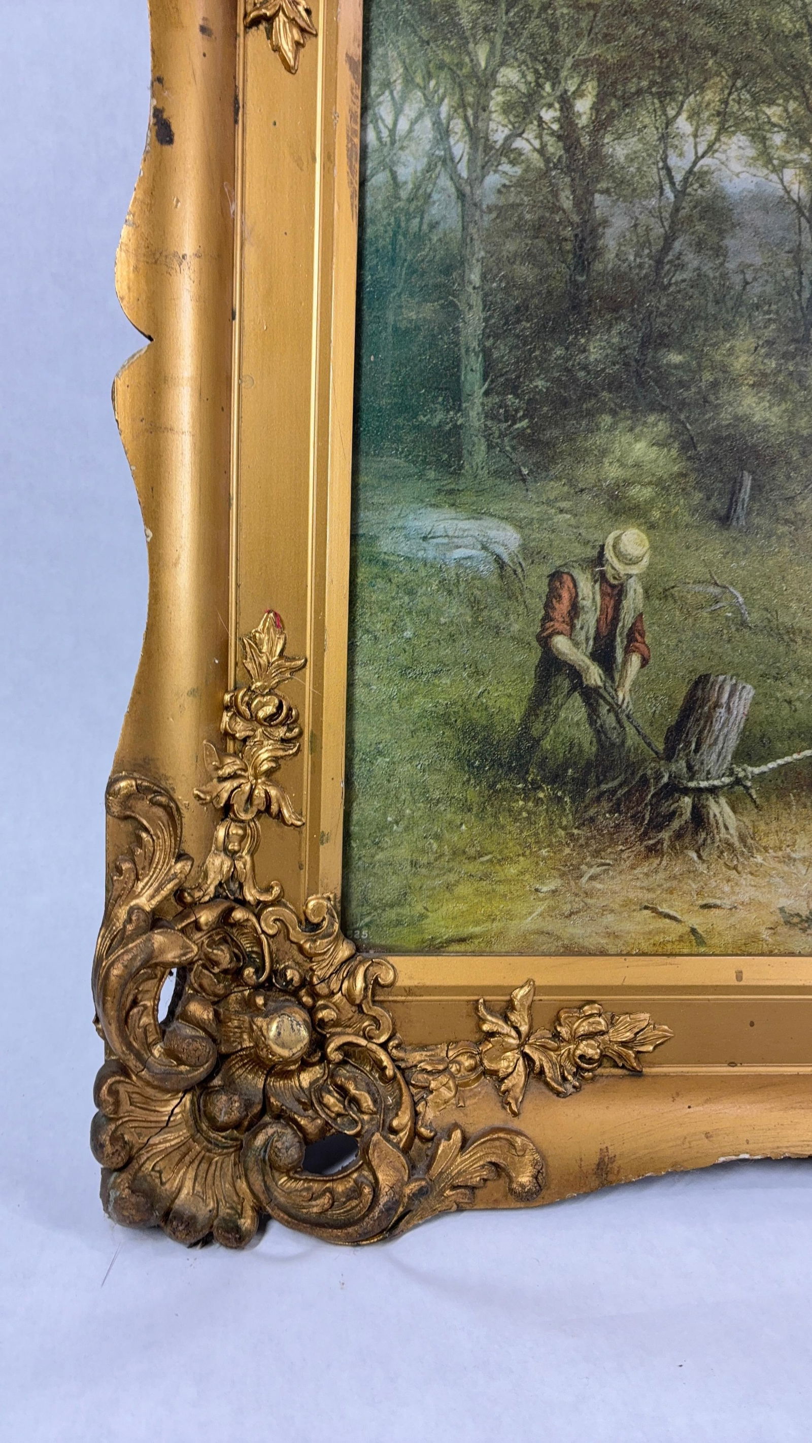 Early Farming Framed Print Titled The Clearing - 3