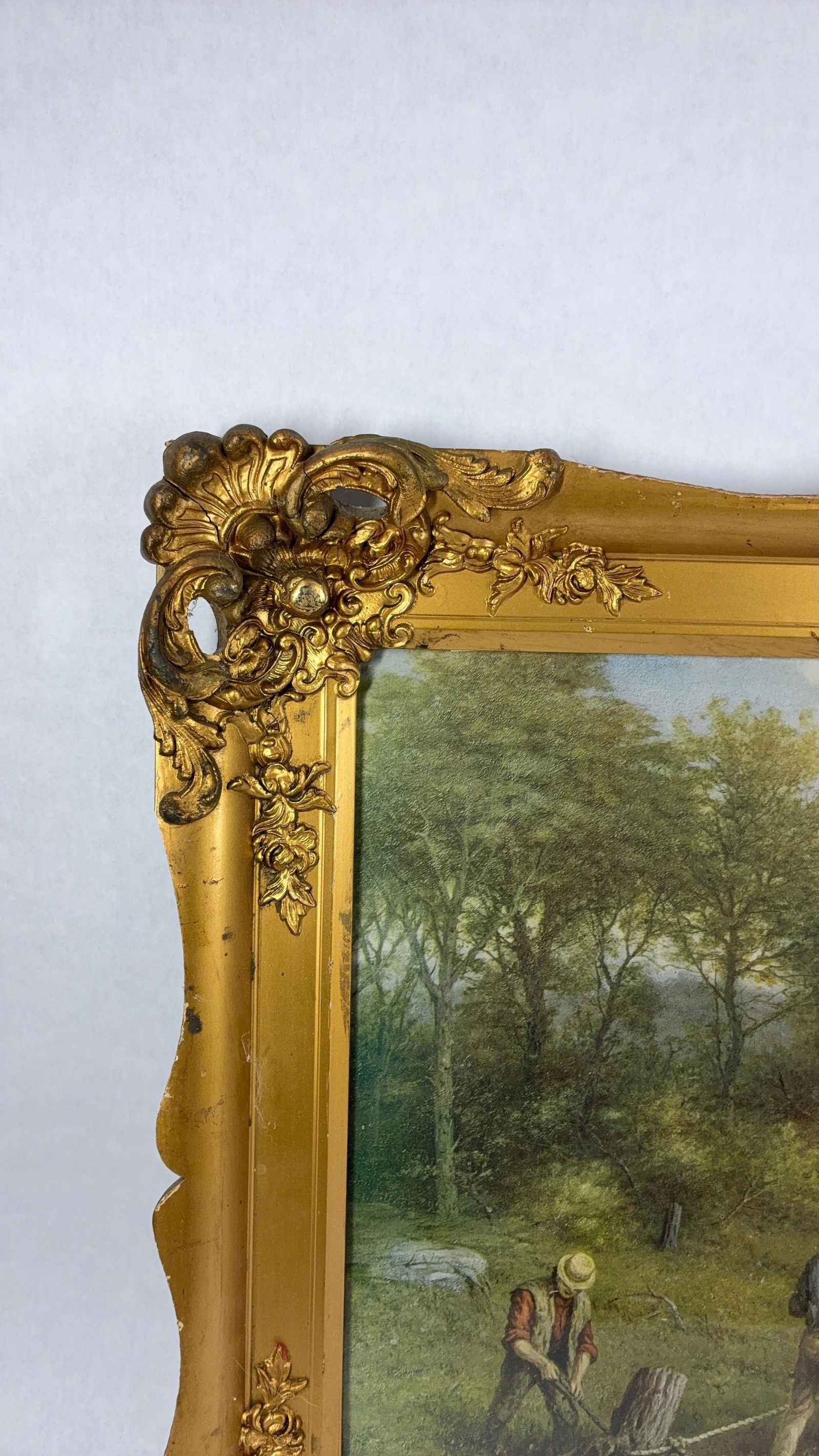 Early Farming Framed Print Titled The Clearing - 4