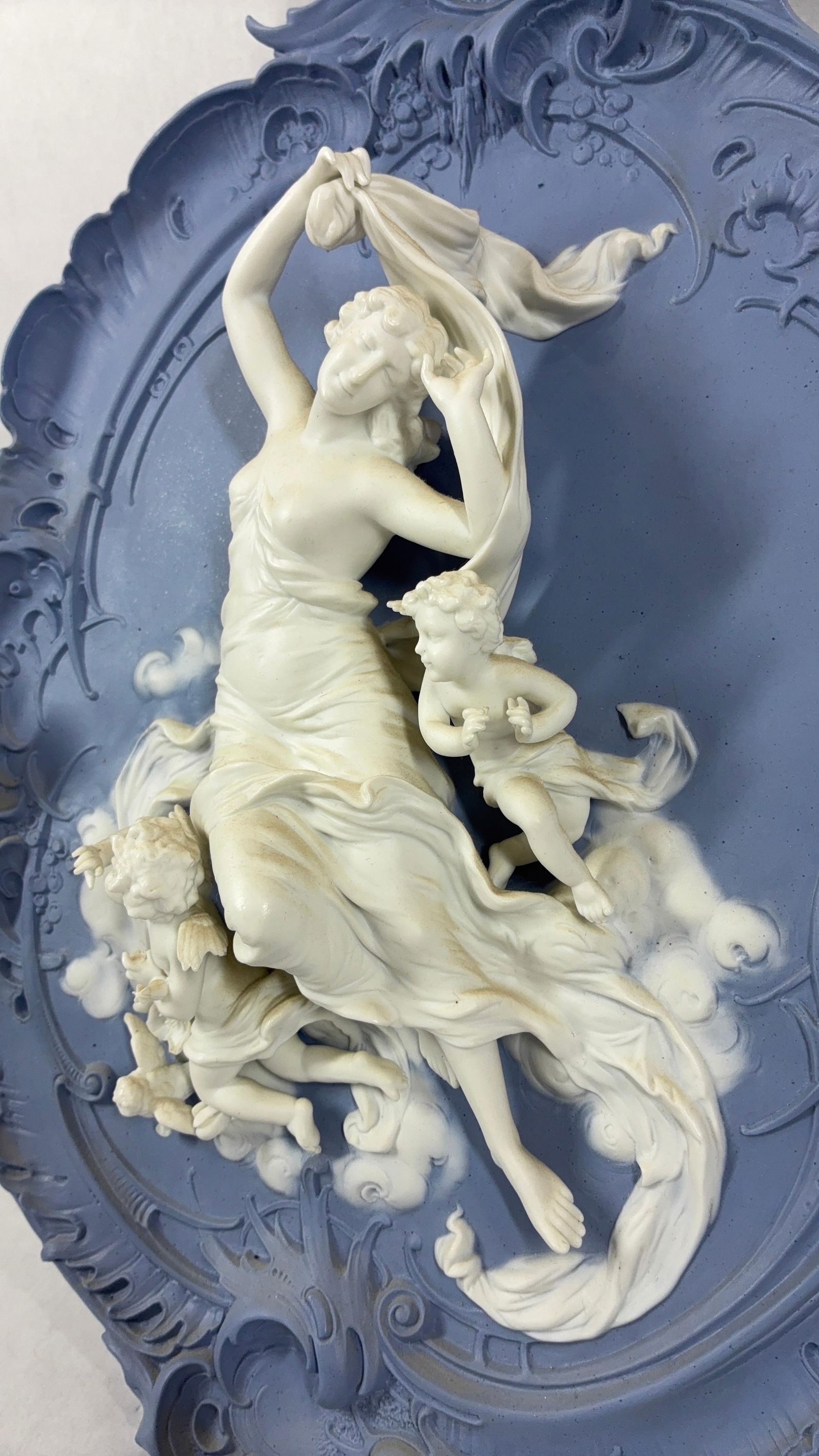 Volkstedt German Jasperware Bisque Plaque - 2