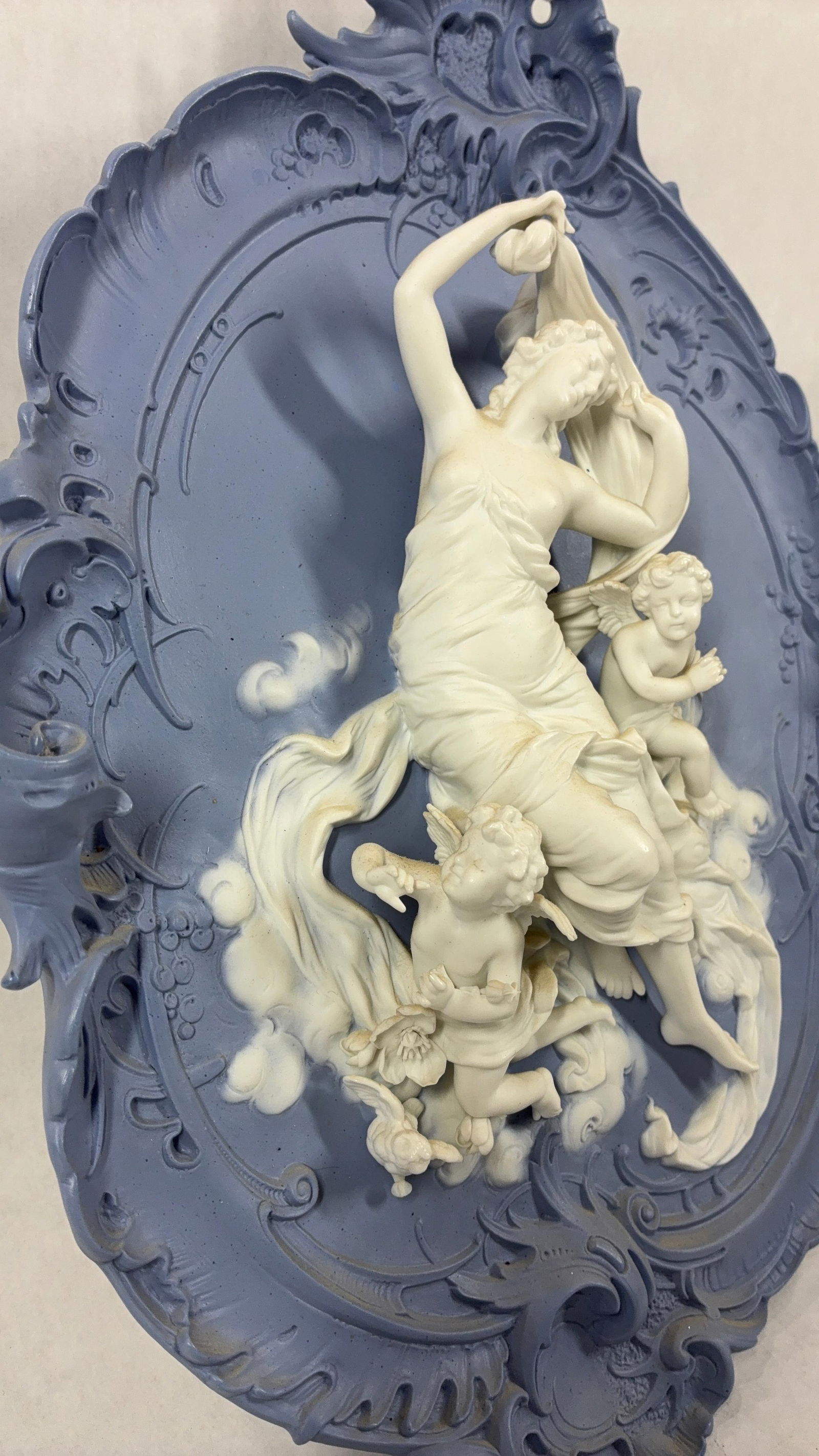 Volkstedt German Jasperware Bisque Plaque - 3