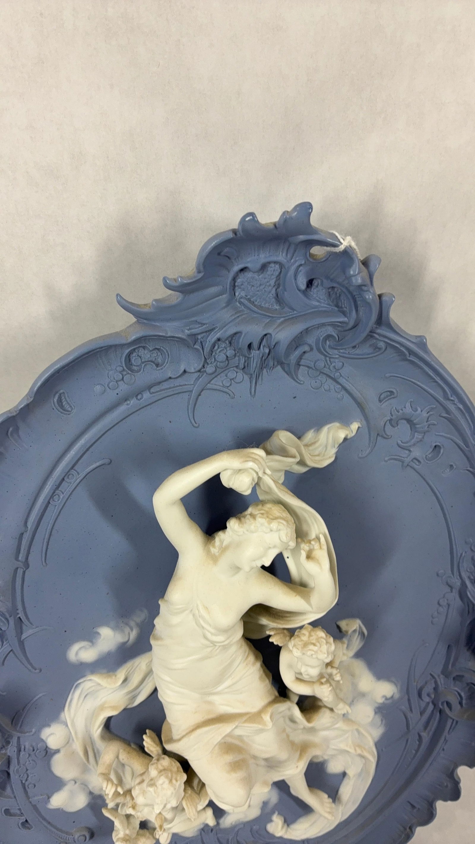 Volkstedt German Jasperware Bisque Plaque - 4