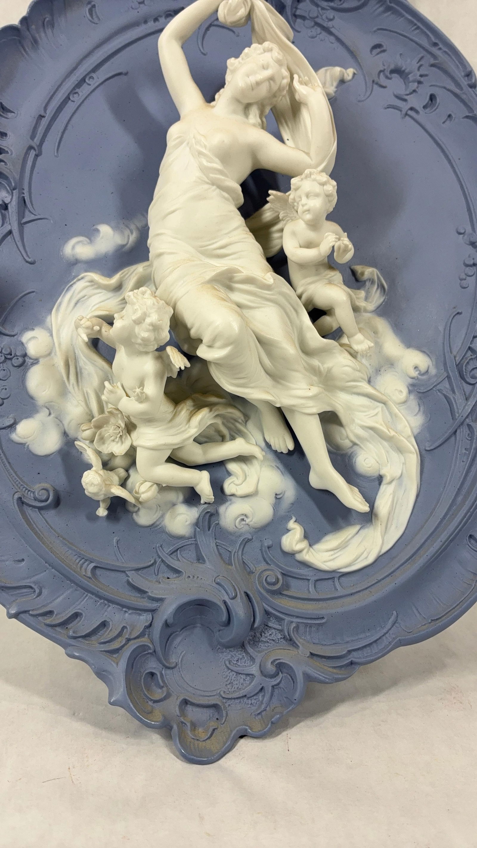 Volkstedt German Jasperware Bisque Plaque - 5