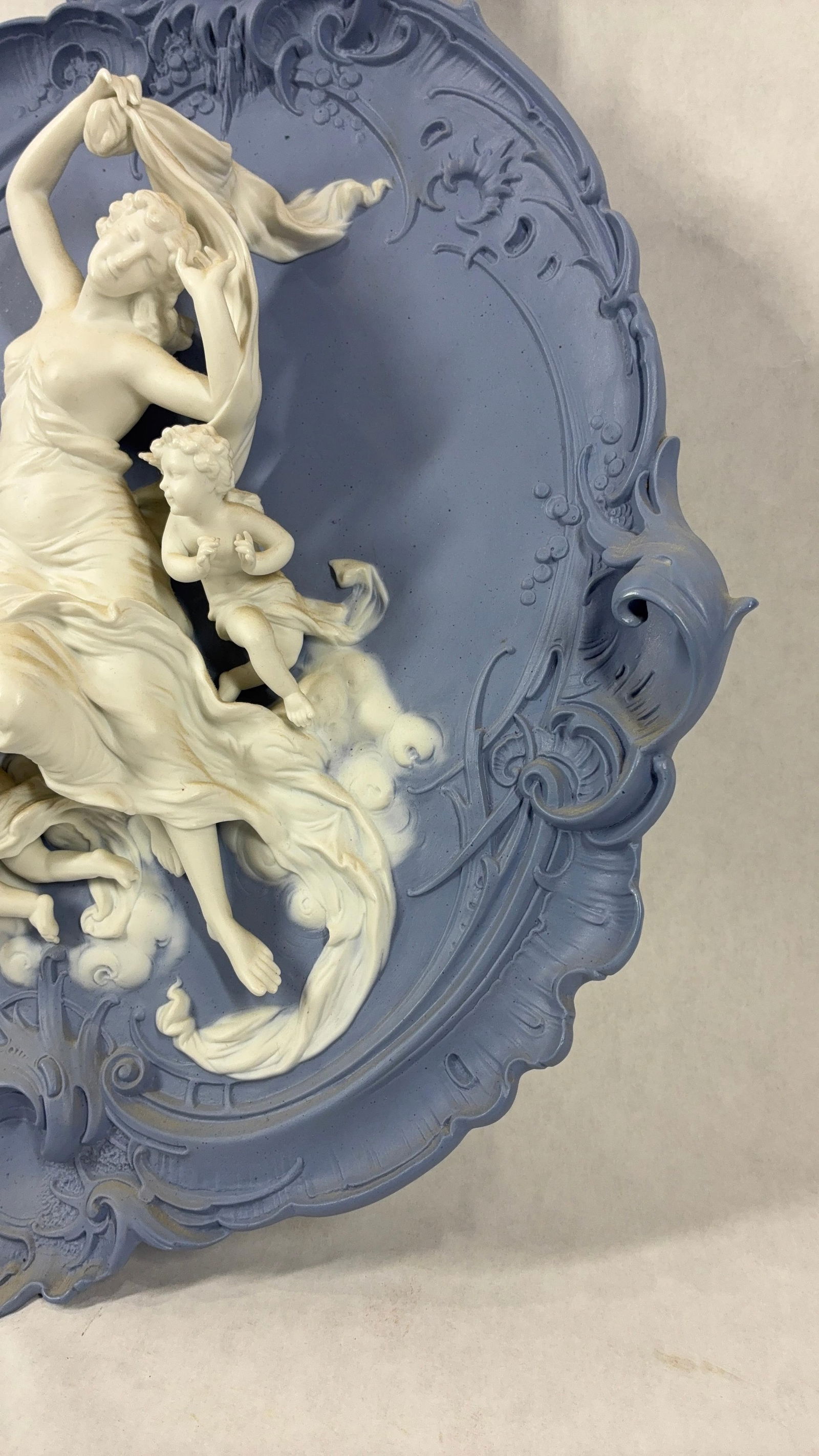 Volkstedt German Jasperware Bisque Plaque - 6