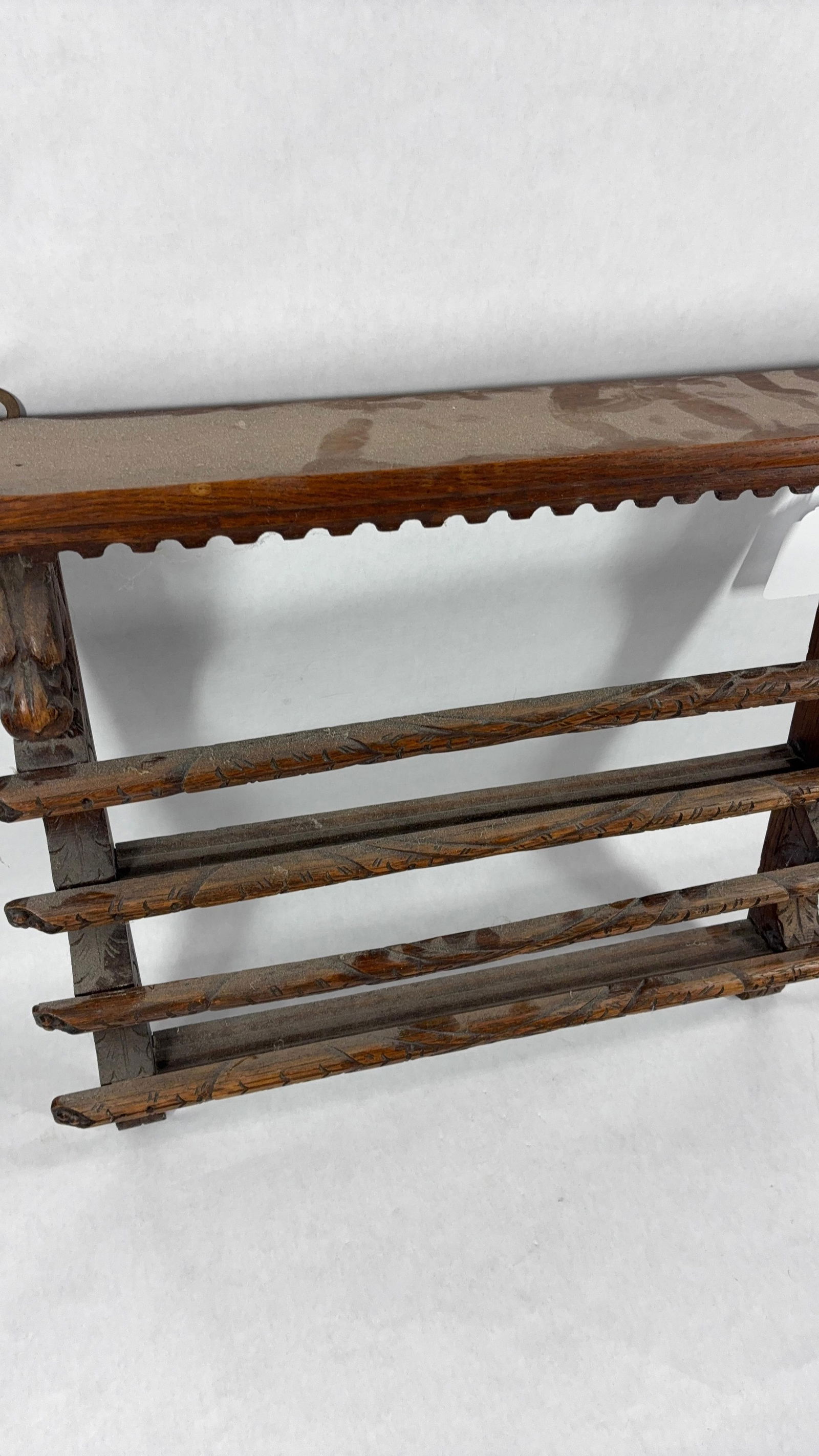 Carved Dragon Head Plate Rack - 7