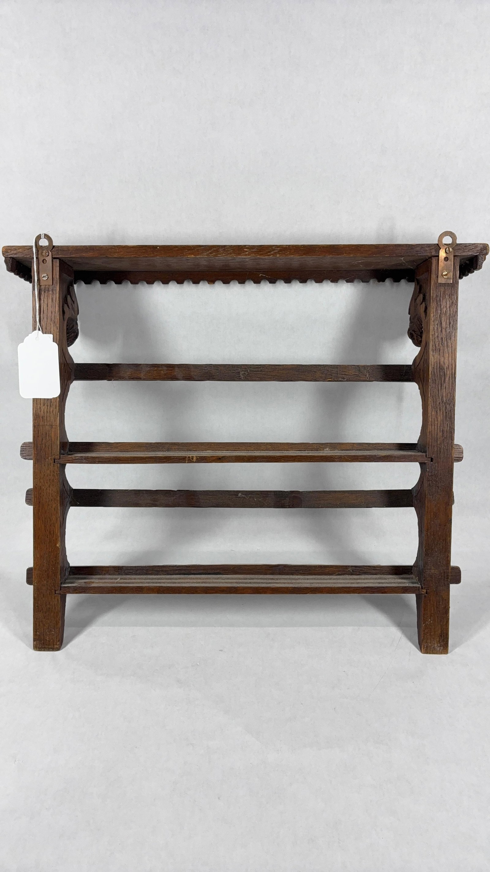 Carved Dragon Head Plate Rack - 8