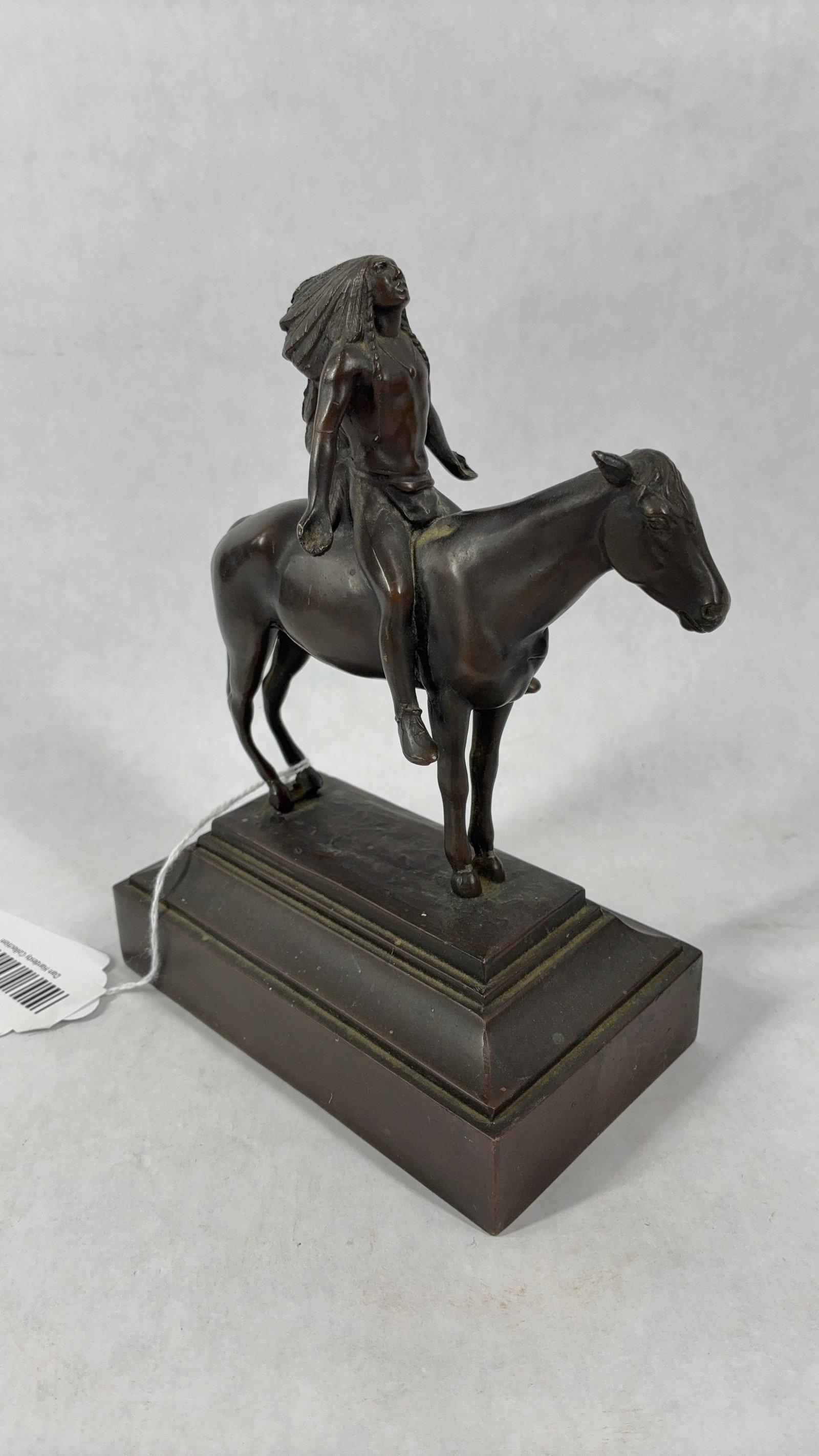 Appeal to the Great Spirit Bronze Statue: This is a rendition of the iconic sculpture by artis Cyrus Edwin, bronze over plaster.8x5.5x3