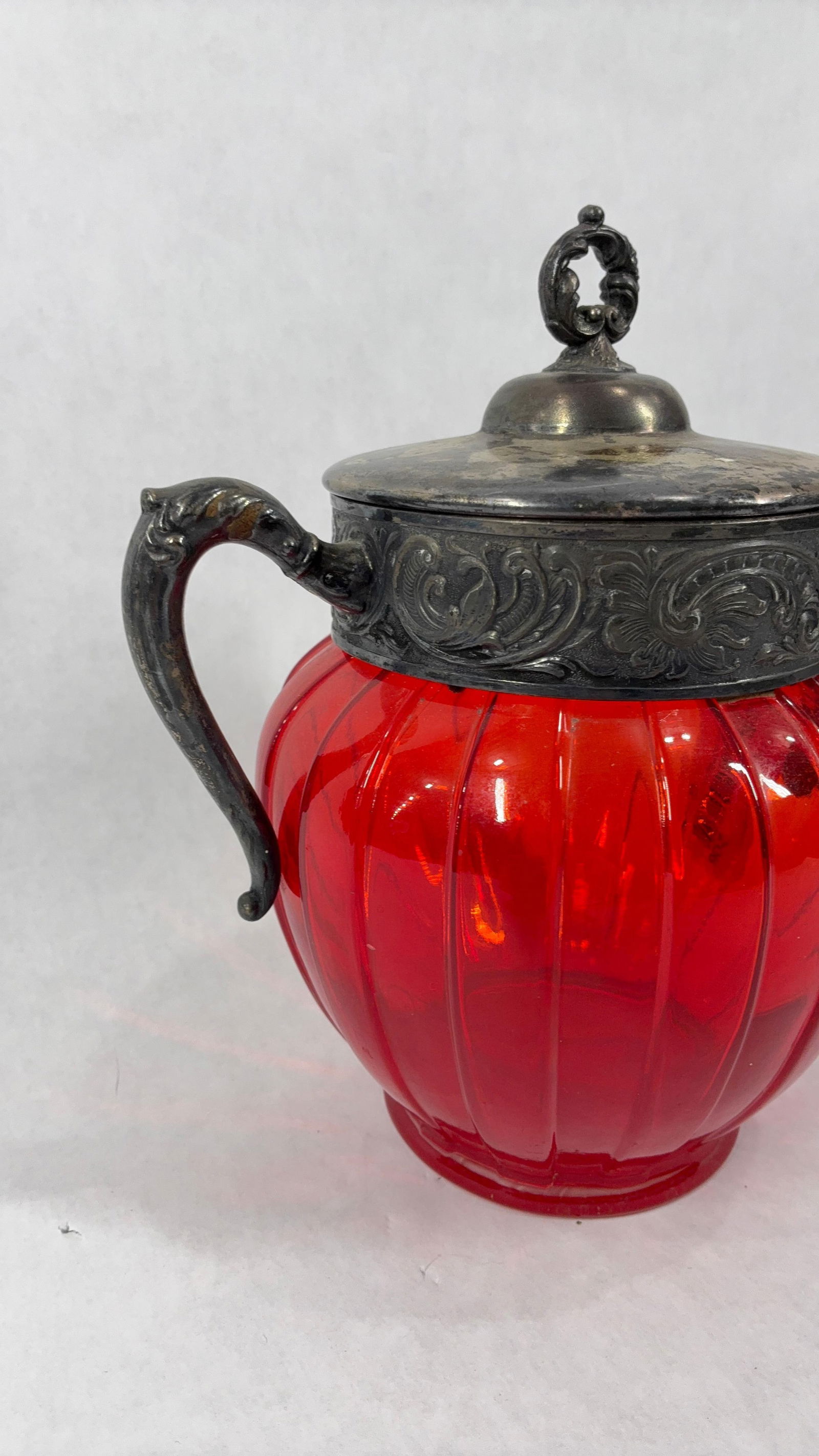 Ruby Red Torquay Biscuit Jar - 4