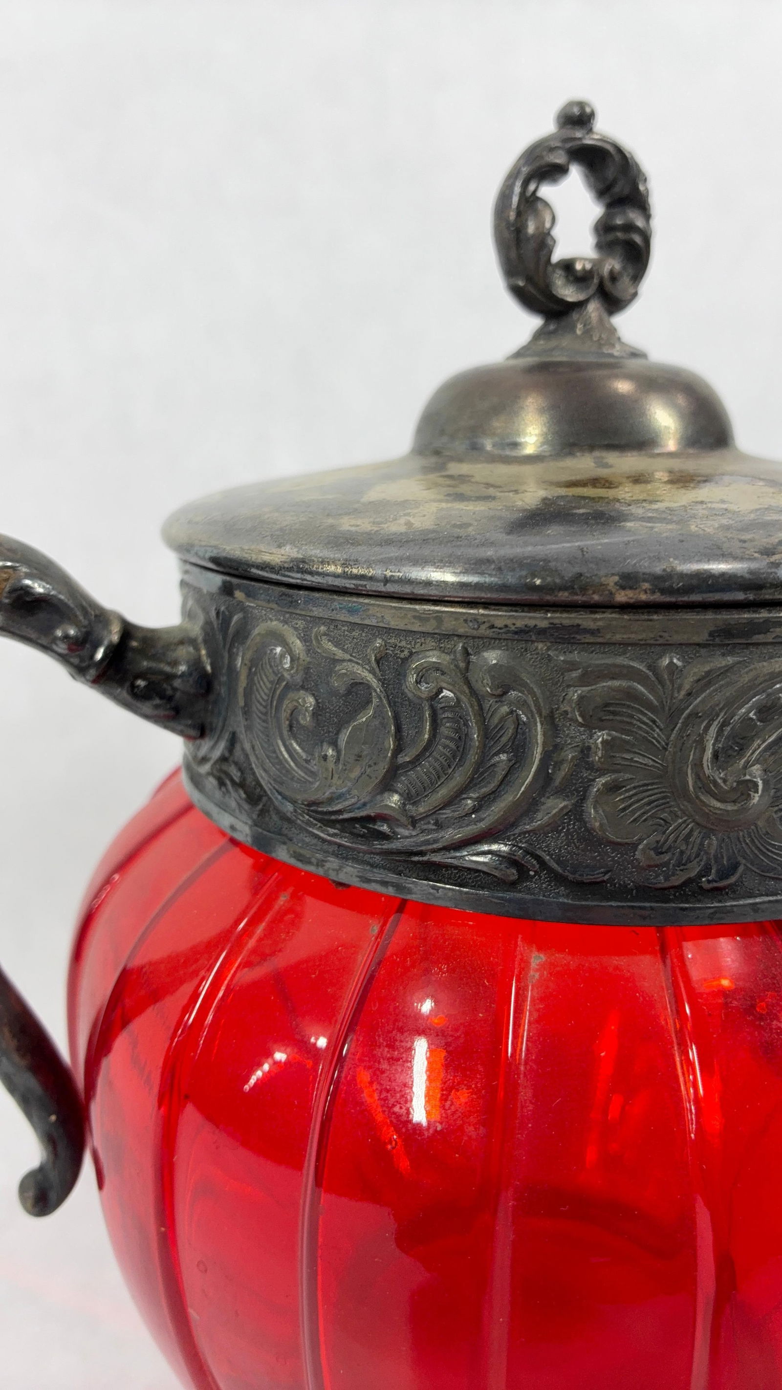 Ruby Red Torquay Biscuit Jar - 5