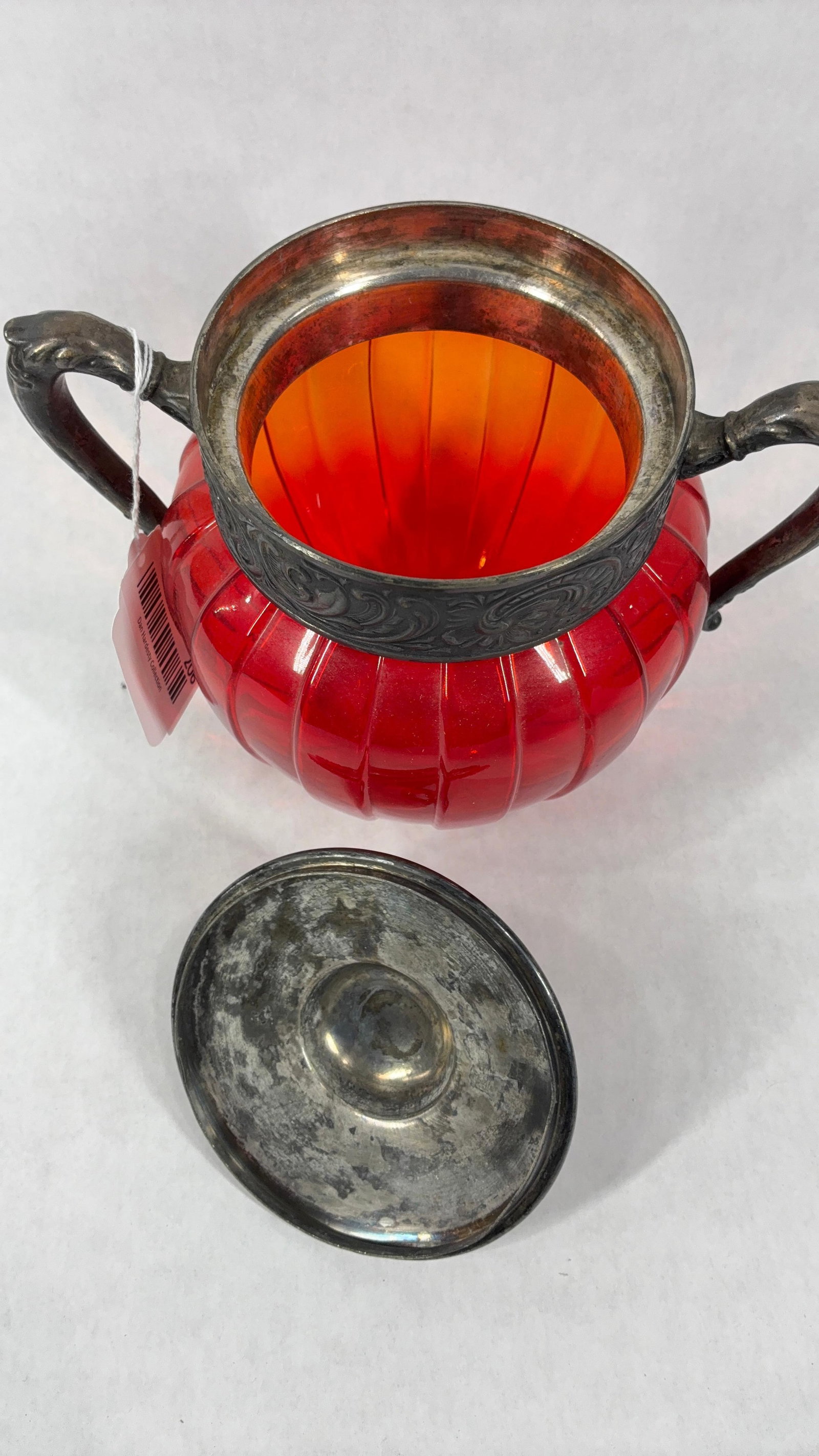 Ruby Red Torquay Biscuit Jar - 8