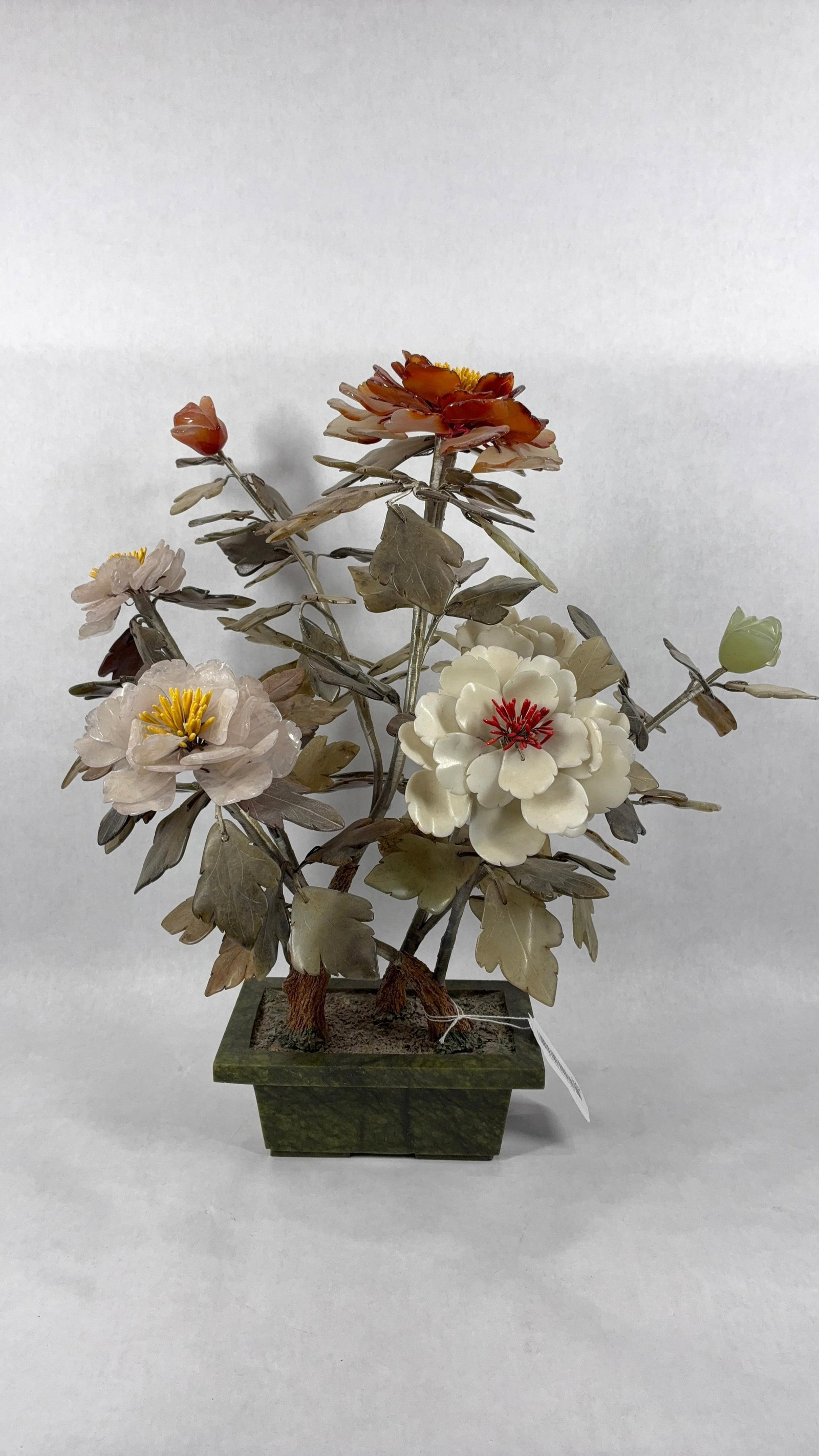 Mid Century Chinese Jade & Rose Quartz Bonsai Tree (1 of 11)