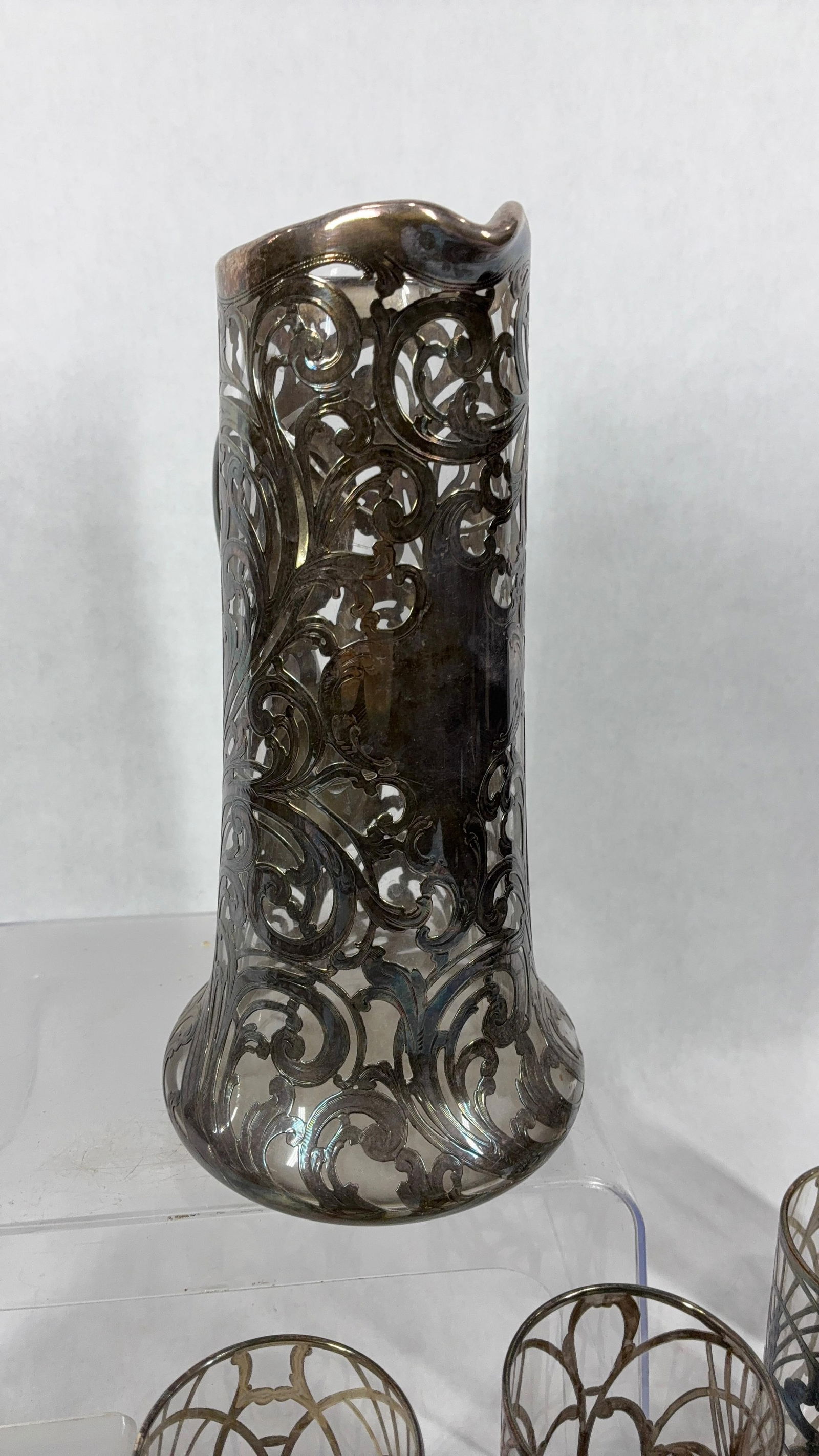 Repousse Openwork Covered Beverage Sets - 3