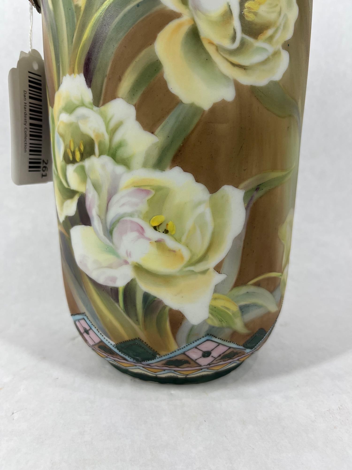 Two Handled Aztec Floral Vase - 3