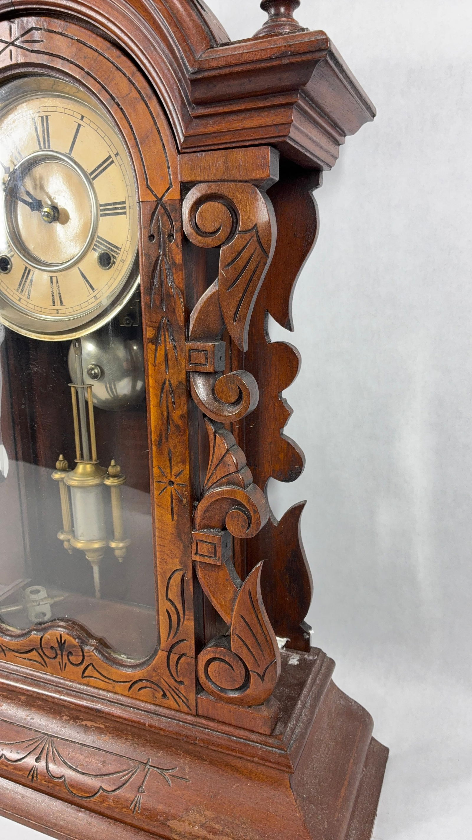 American Walnut Shelf Clock - 4