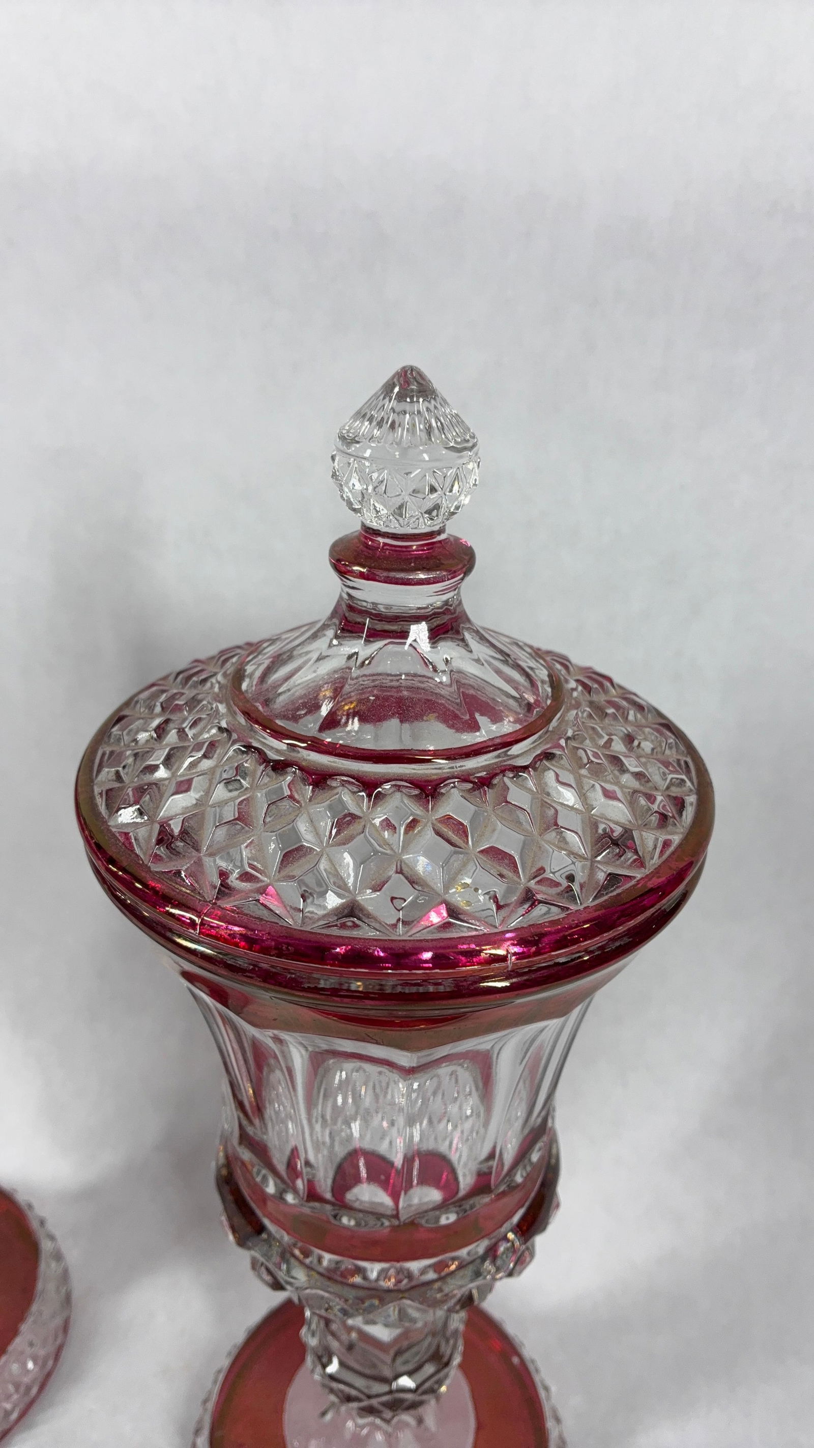 Westmoreland Ruby Red Flash Urns - 3