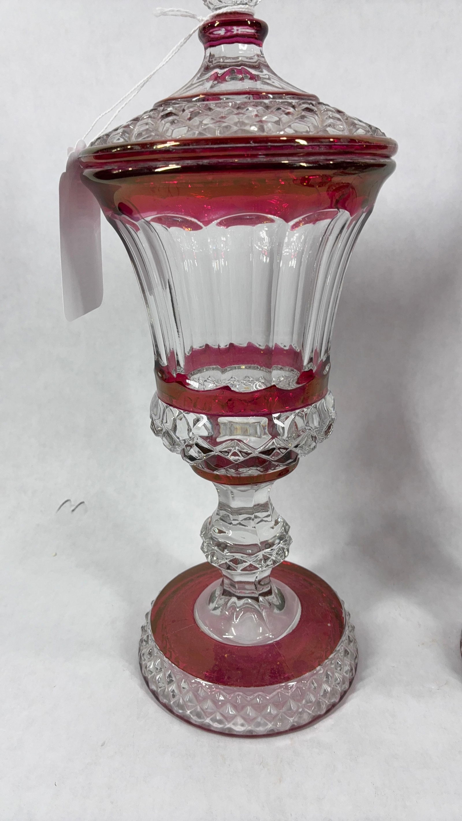 Westmoreland Ruby Red Flash Urns - 6