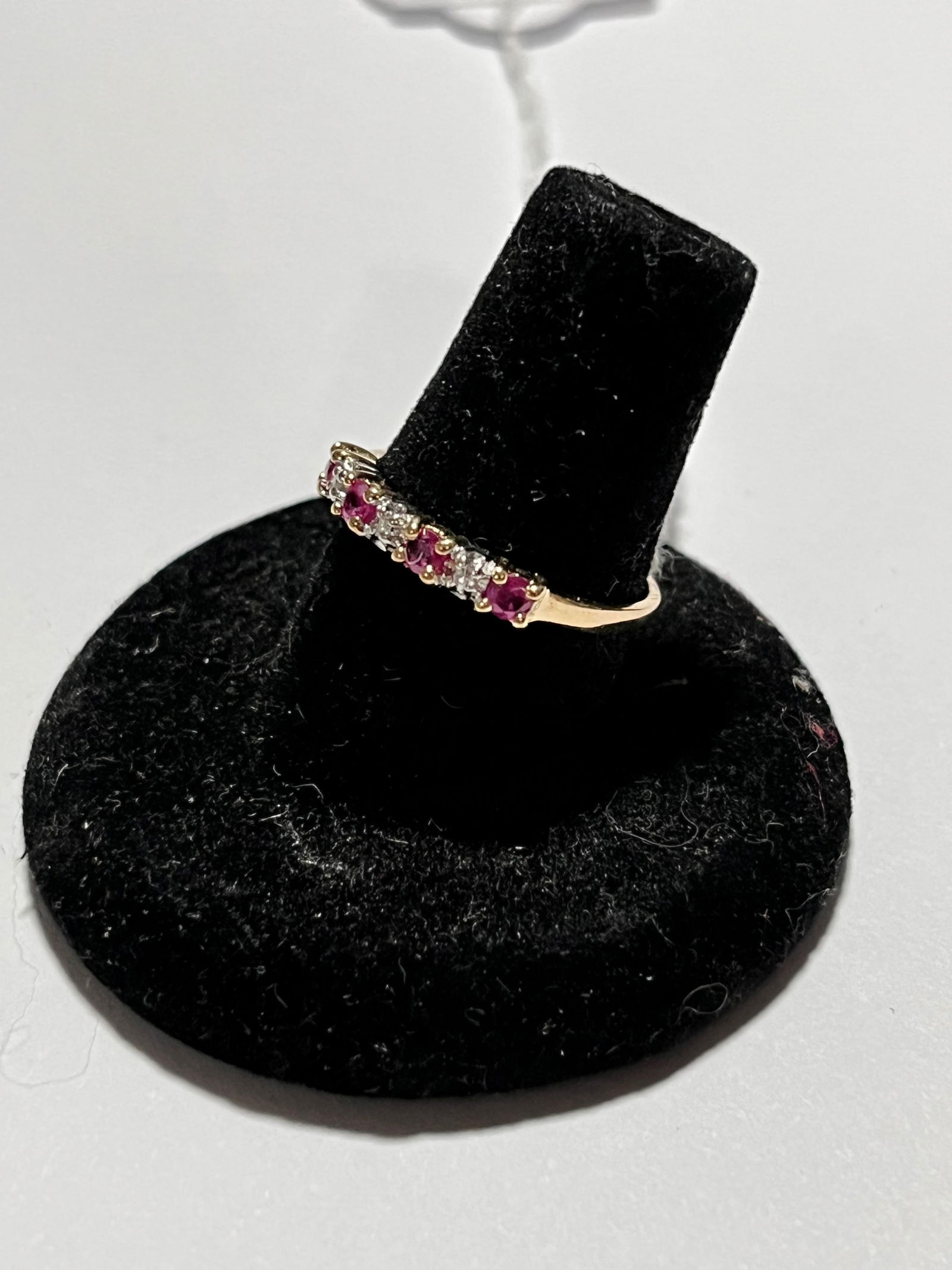 10K Gold & Ruby Half Eternity Ring - 2