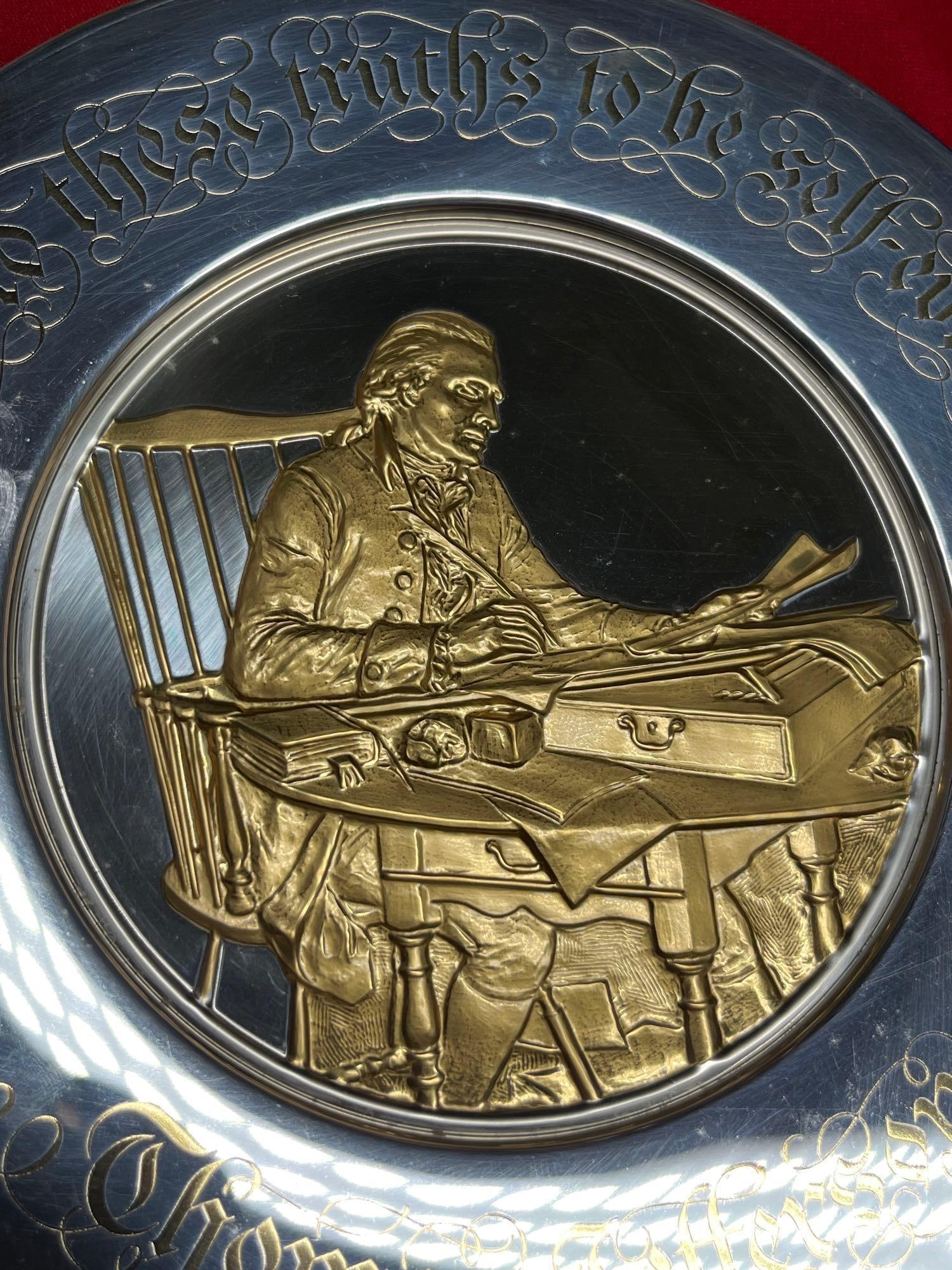 Solid Sterling Bicentennial Commemorative Plate - 2