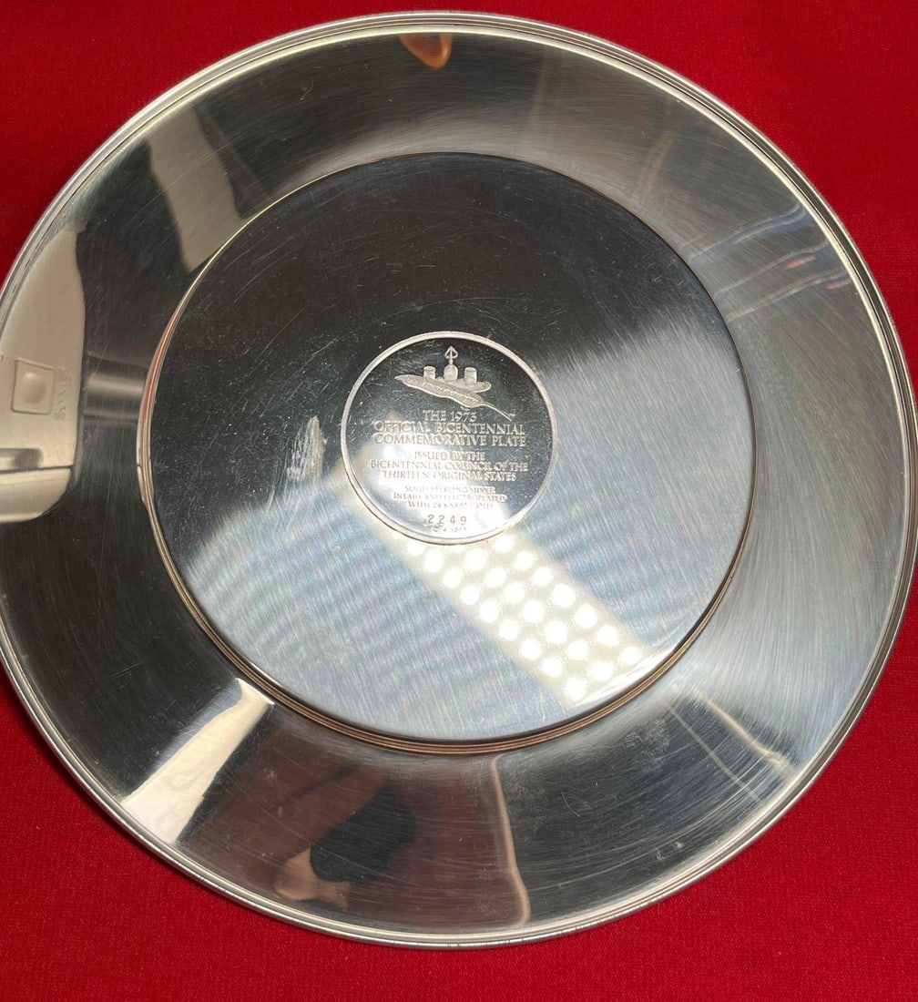 Solid Sterling Bicentennial Commemorative Plate - 3