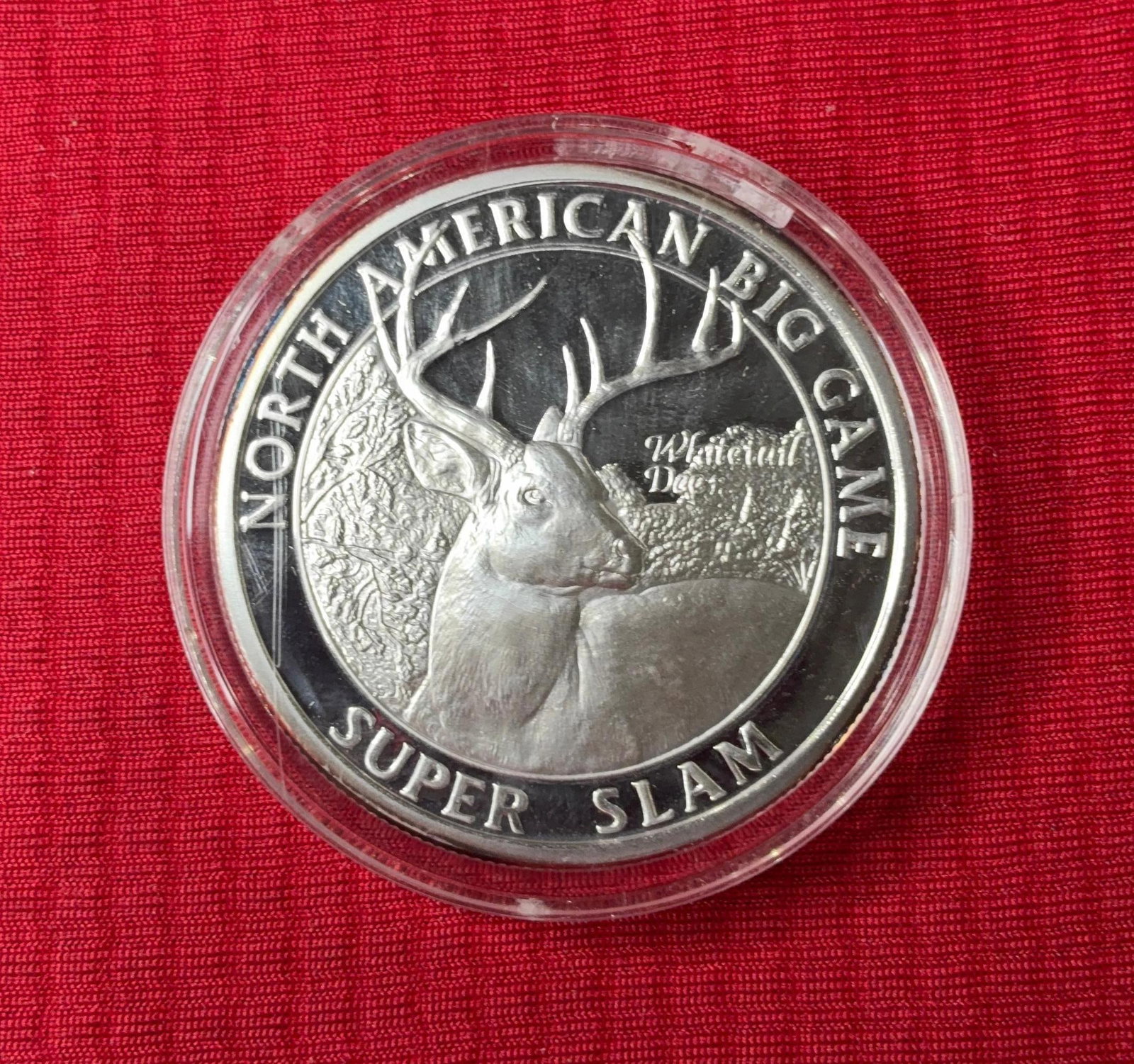 North American Hunting Club 1 Oz Silver Round: .999 fine silver. Super slam with elk on front. One troy oz.