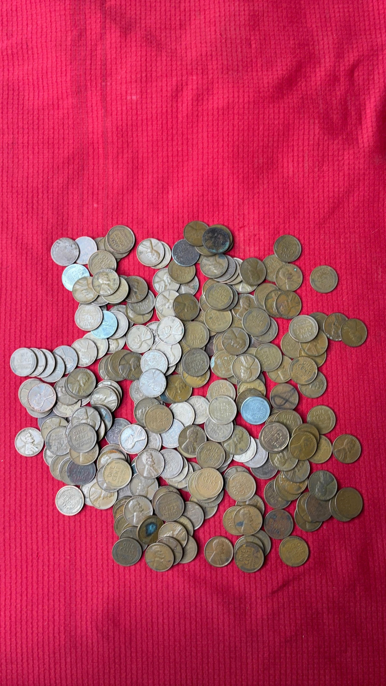 250 Unsorted Wheat Pennies - 2