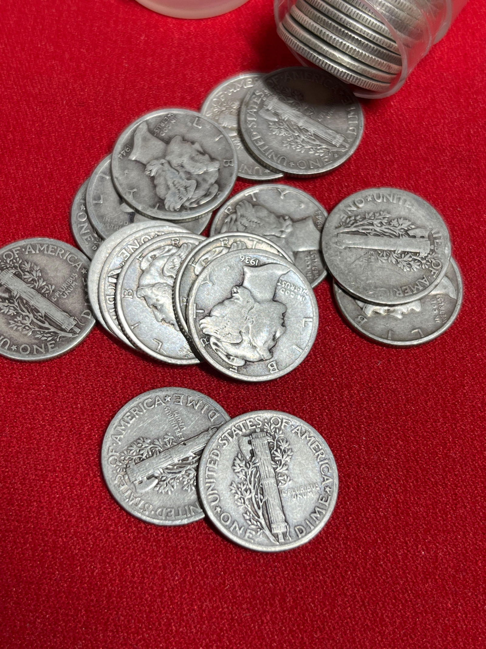 50 Mercury Dimes - 2