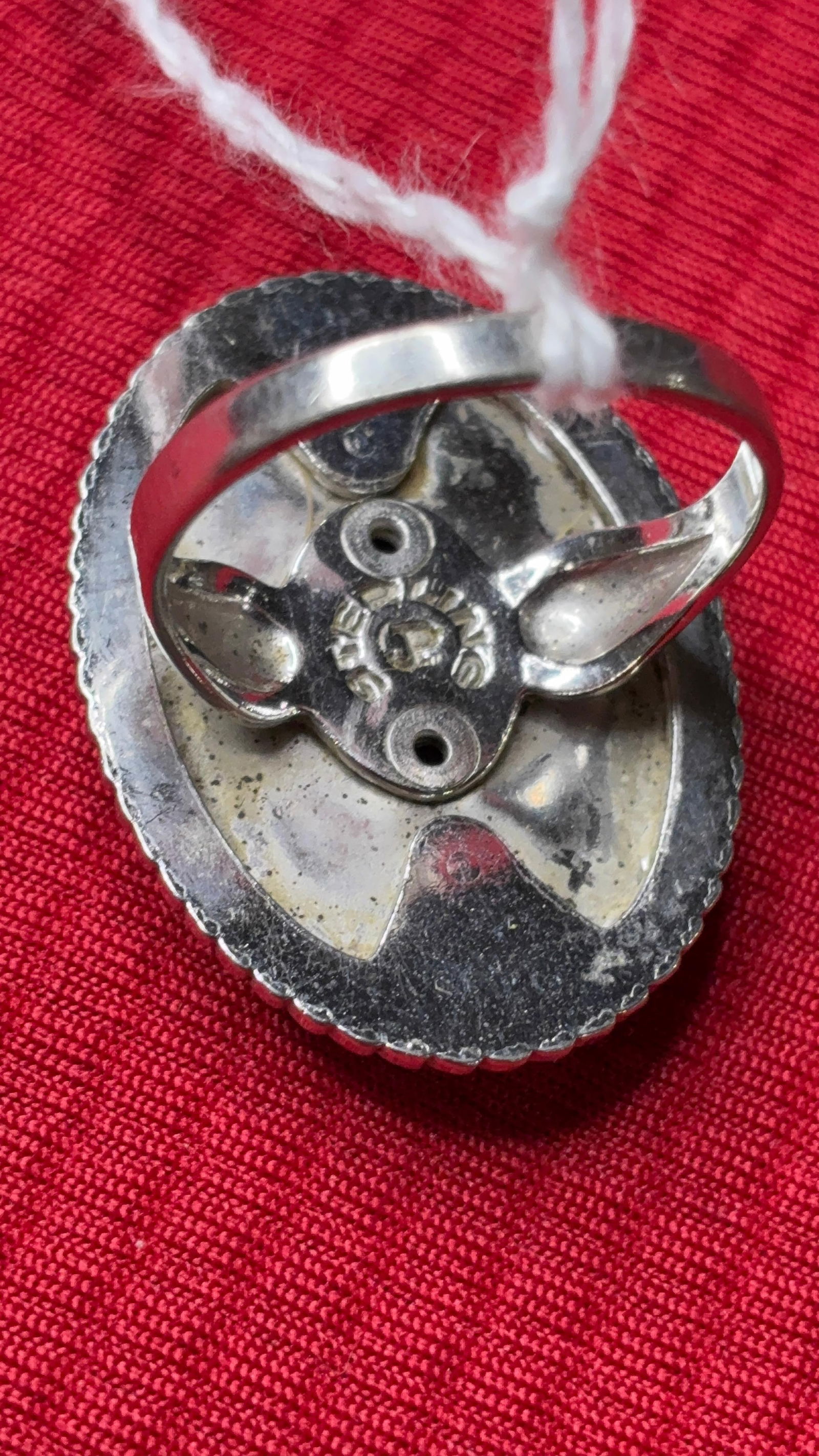 Large Hematite Sterling Silver Ring - 4