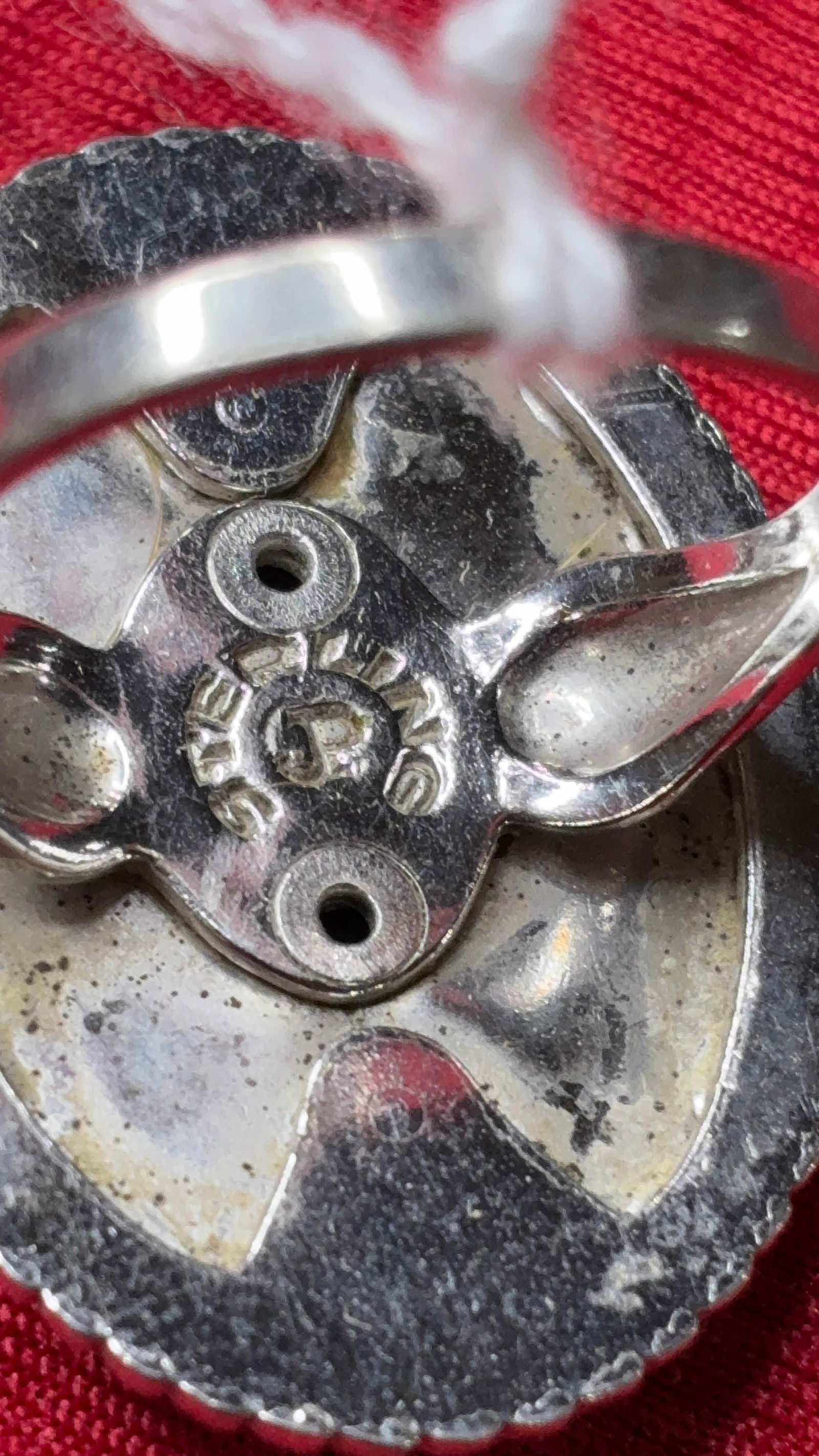 Large Hematite Sterling Silver Ring - 5