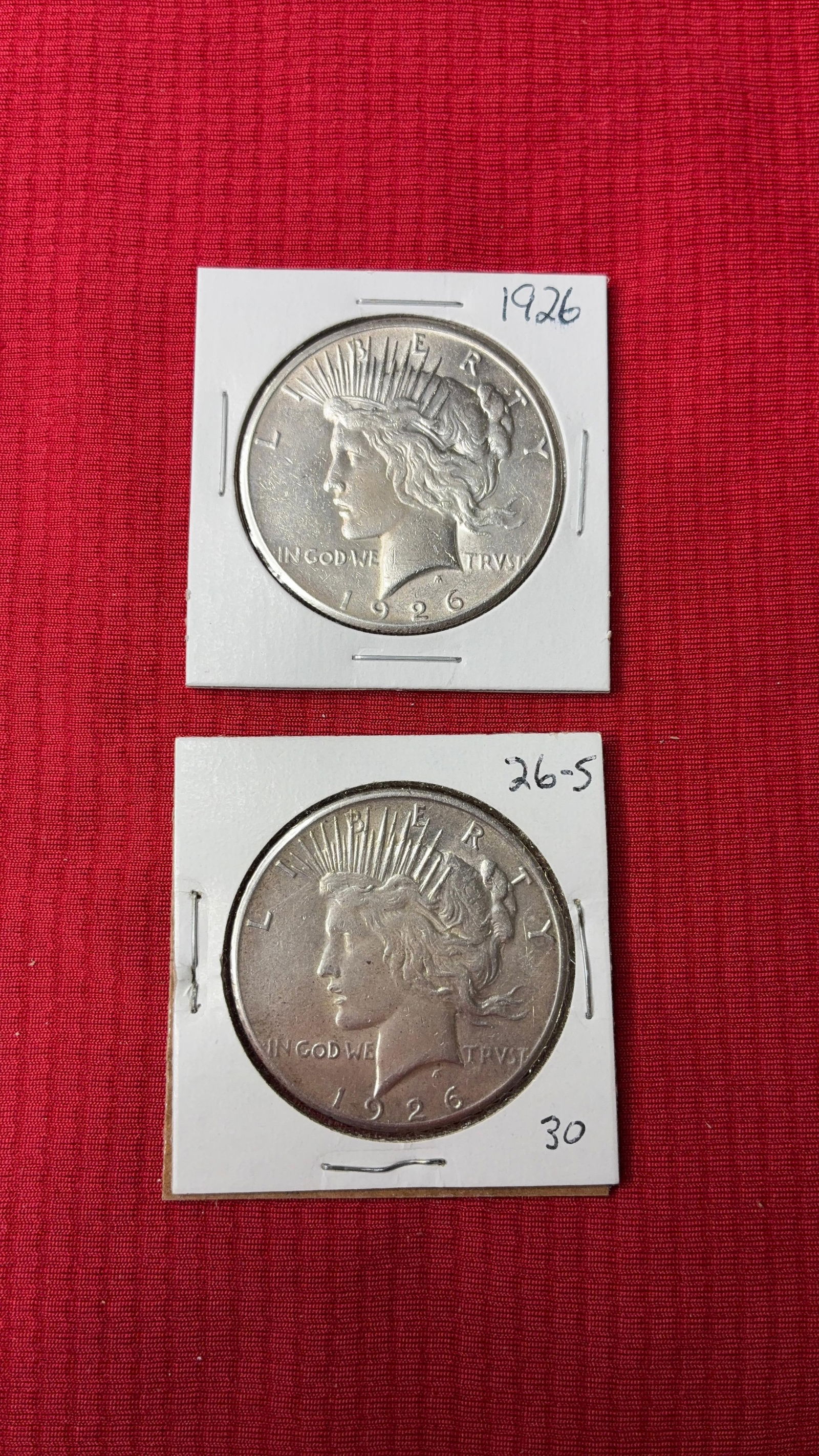 1926 and 1926S Peace Dollars (1 of 2)