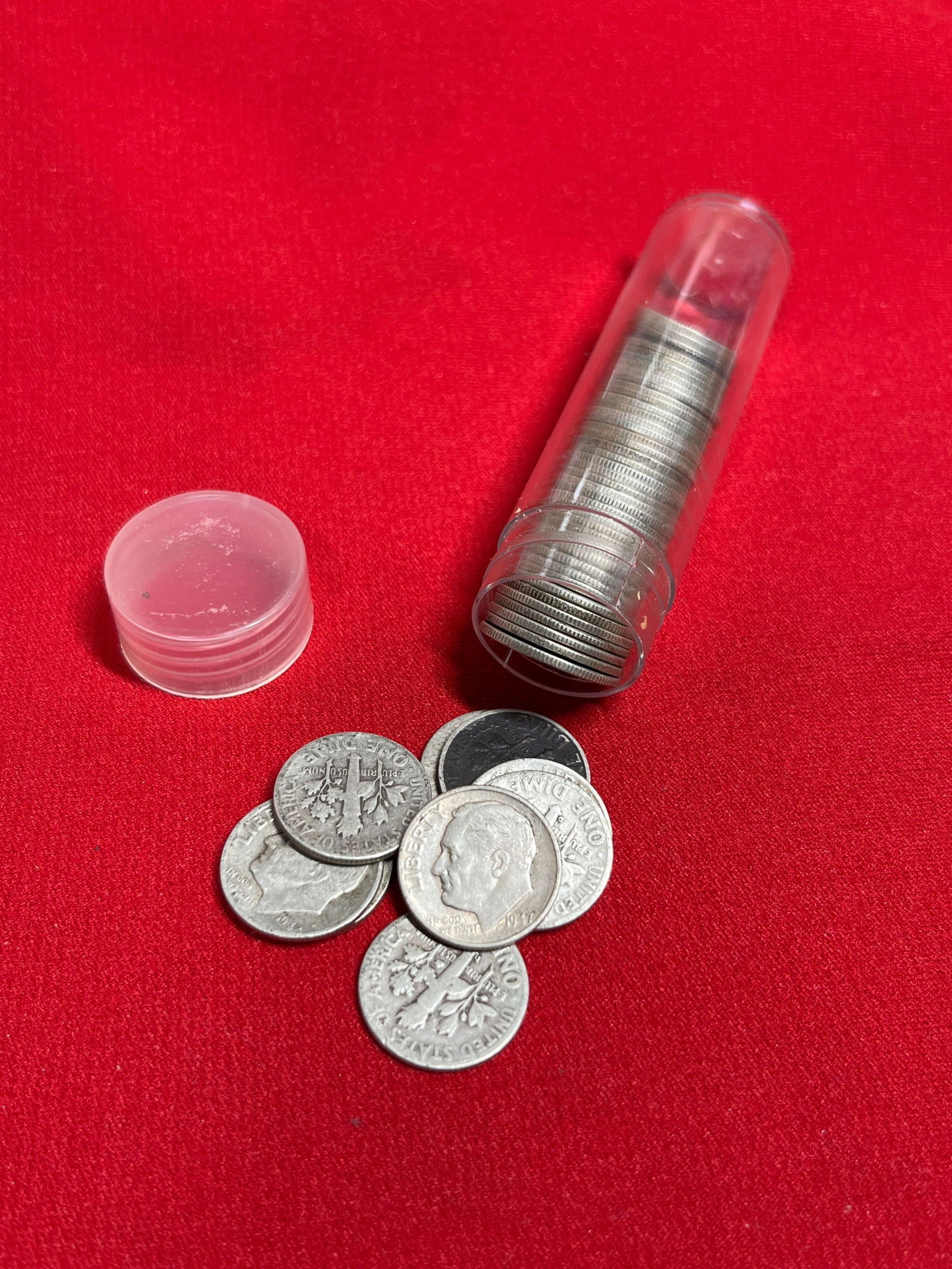 50 Silver Roosevelt Dimes: .