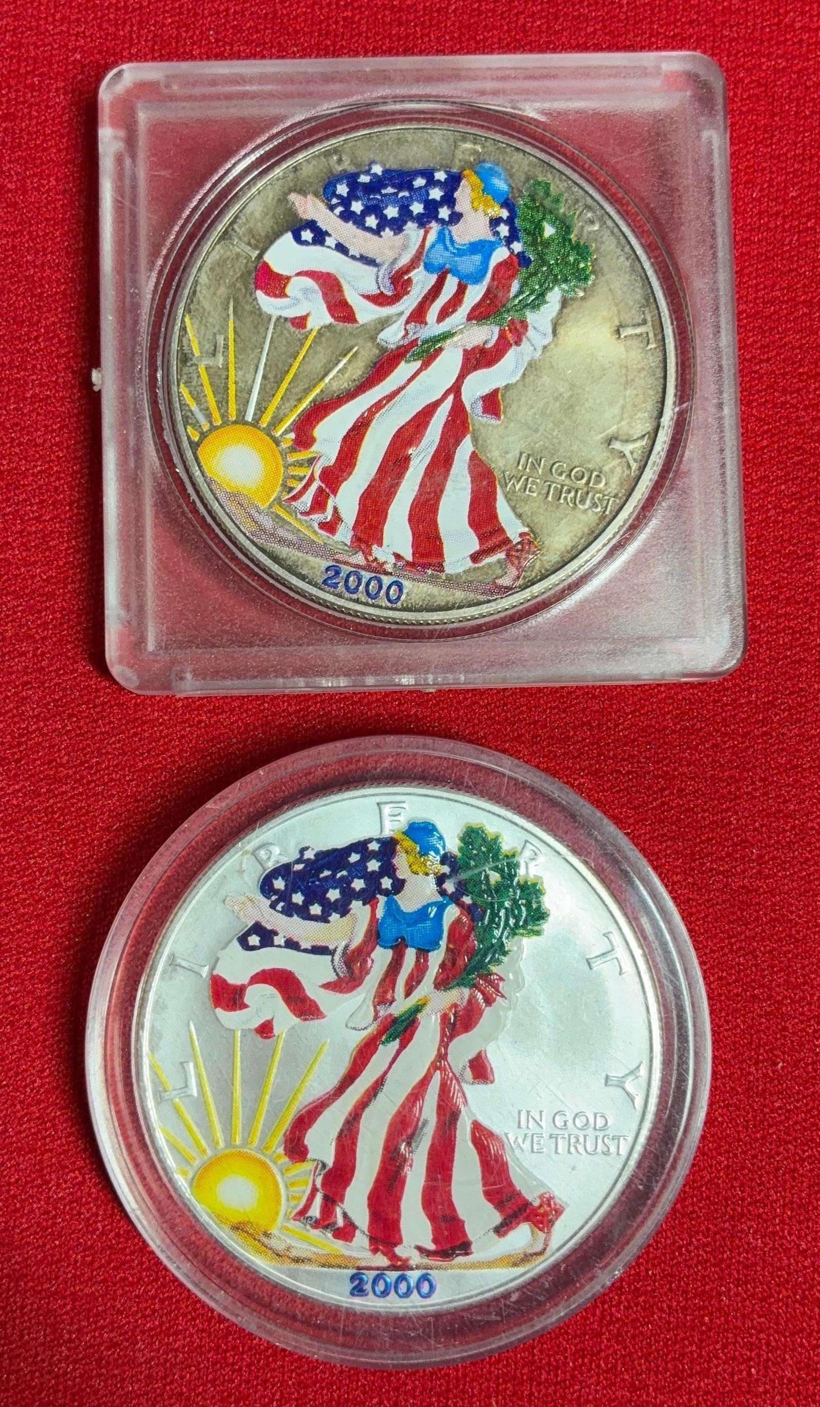 Colorized 2000 Silver Eagles (1 of 4)