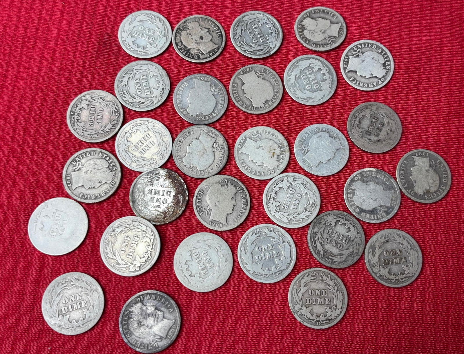 30 SIlver Barber Dimes (1 of 4)