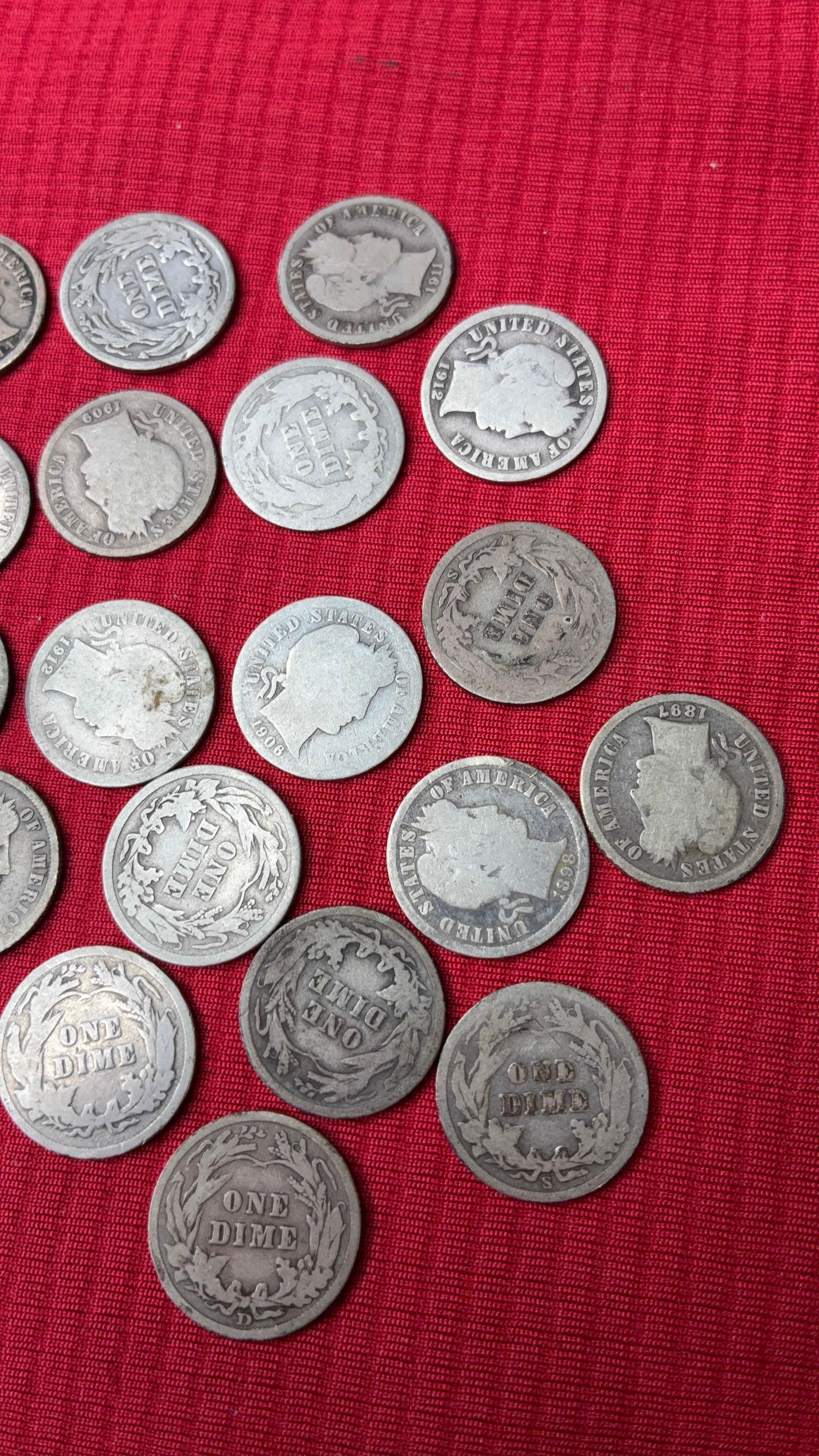 30 SIlver Barber Dimes - 2