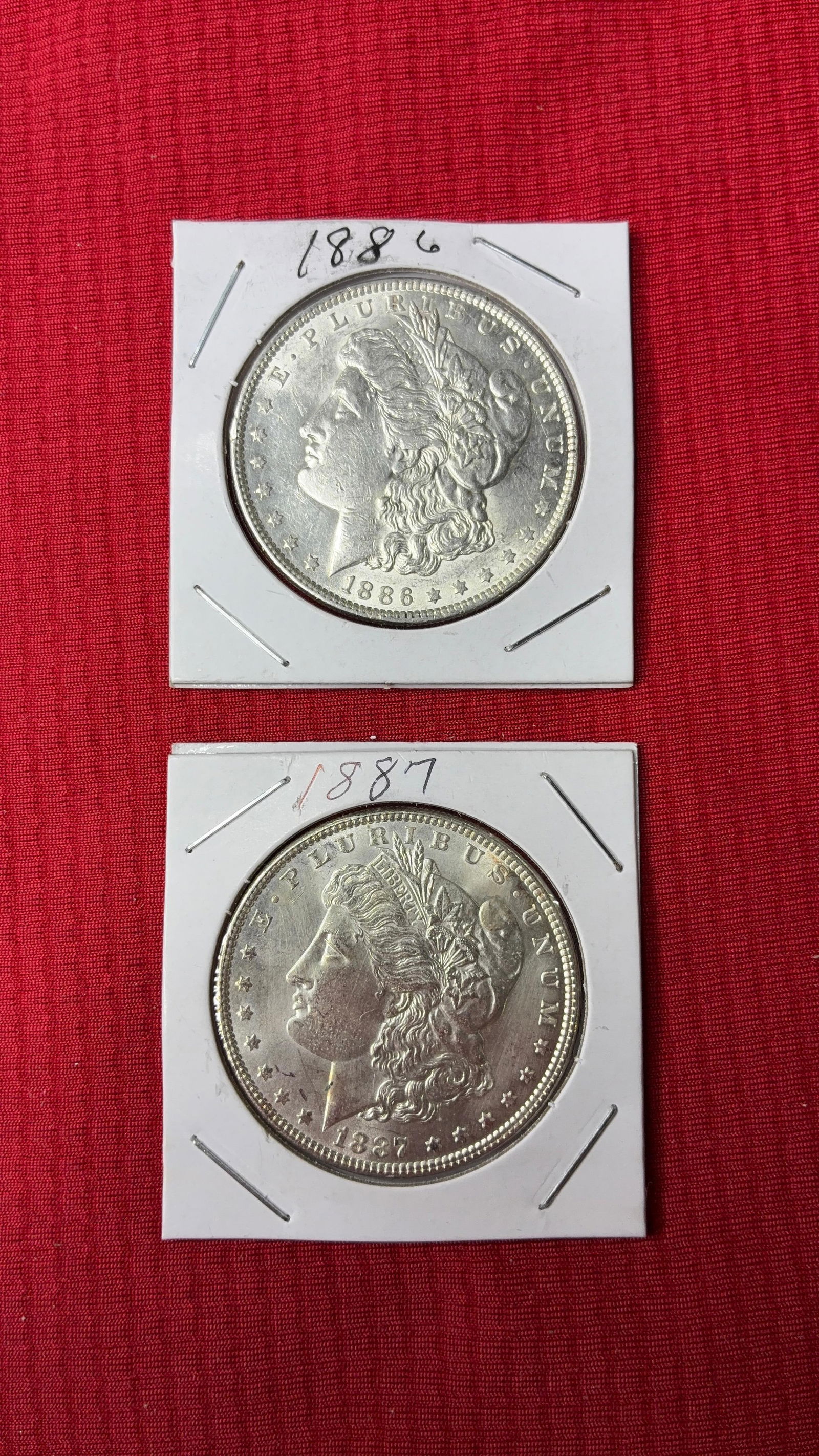 1886 and 1887 Morgan Silver Dollars (1 of 2)