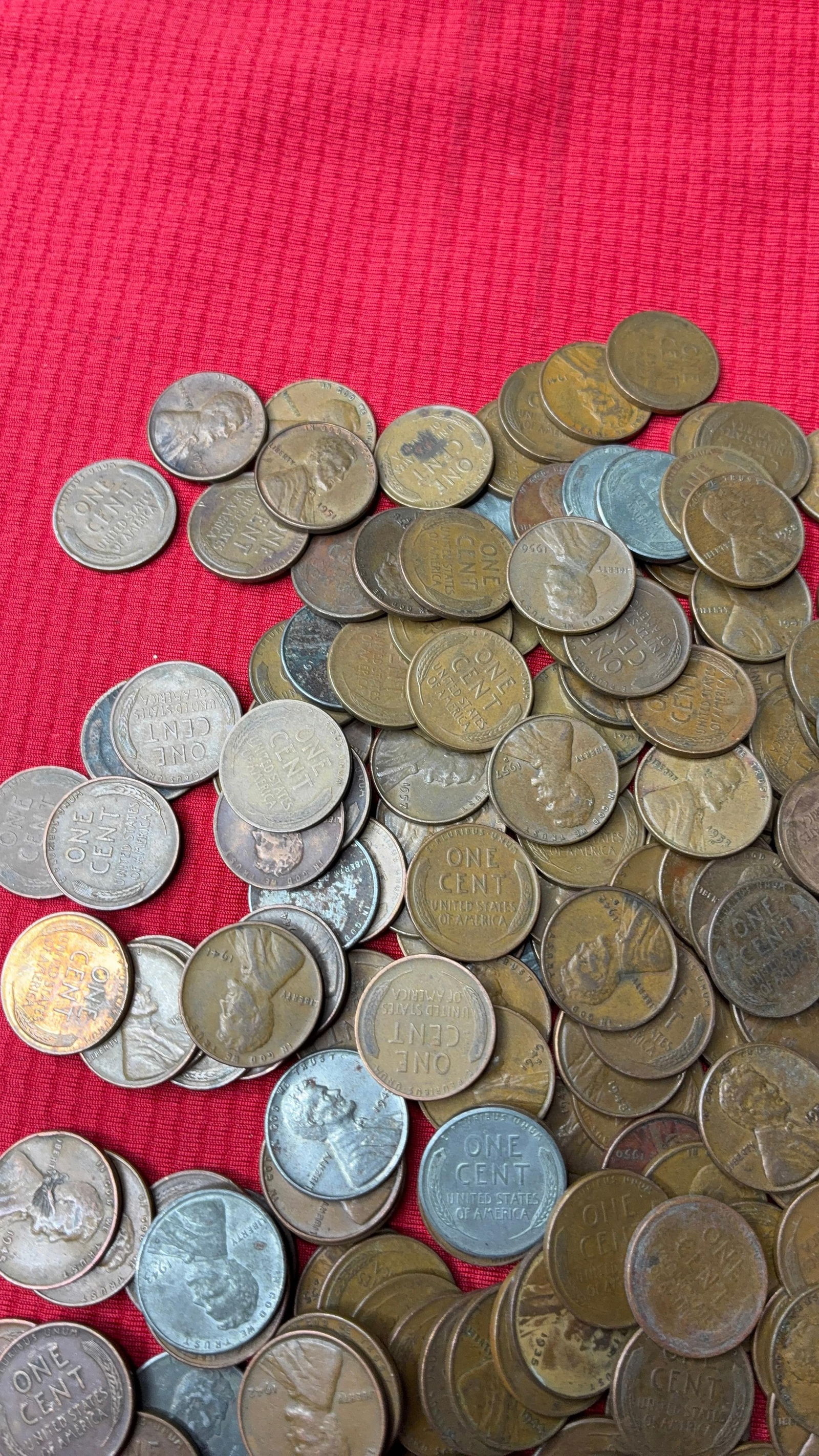 250 Unsorted Wheat Pennies - 2