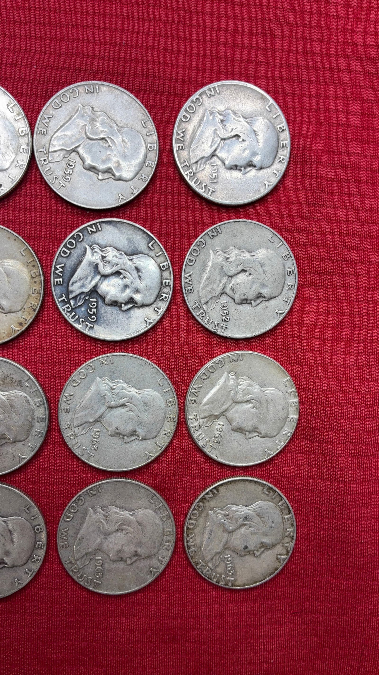 20 Silver Franklin Half Dollars - 4