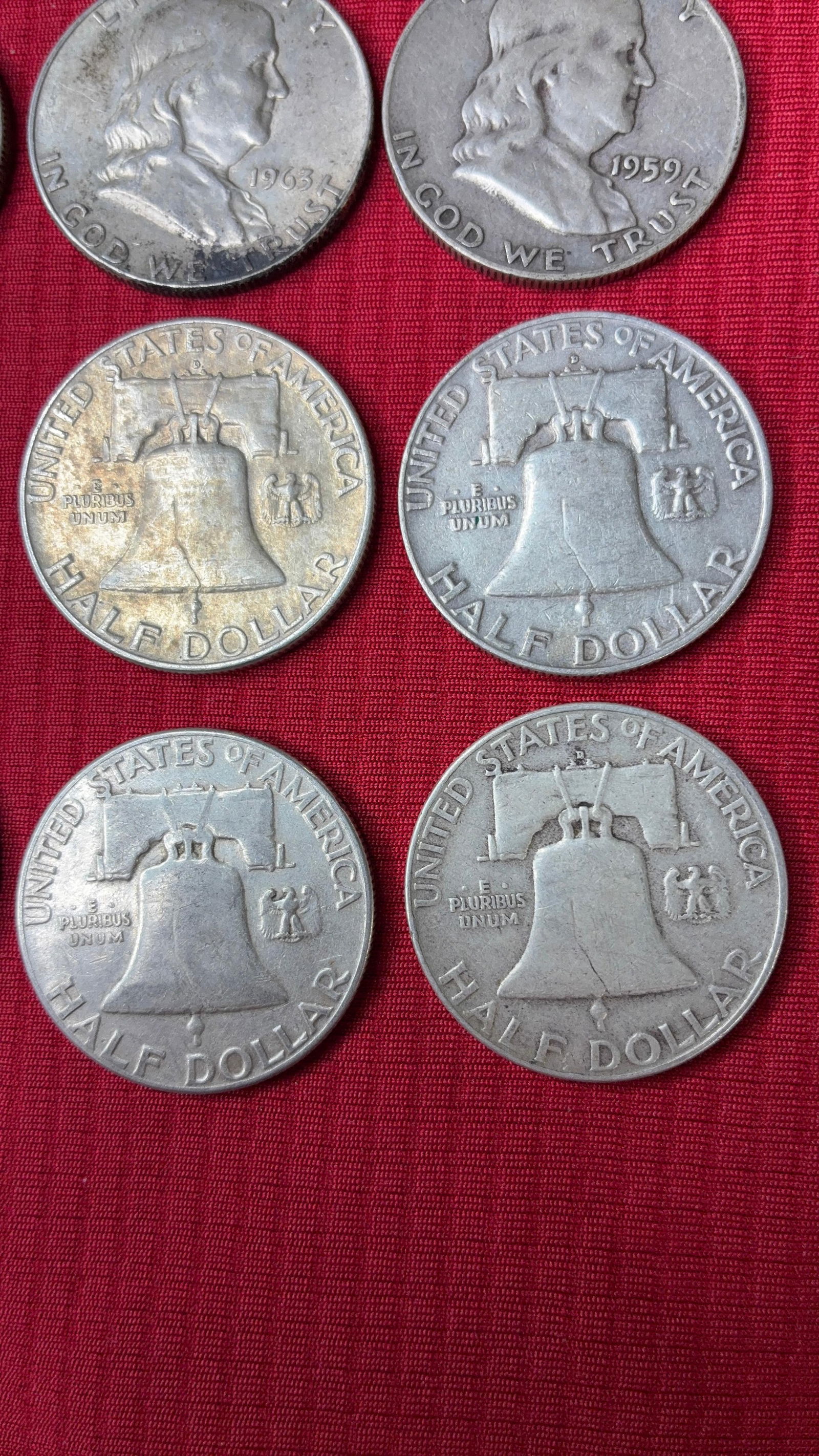 20 Silver Franklin Half Dollars - 5