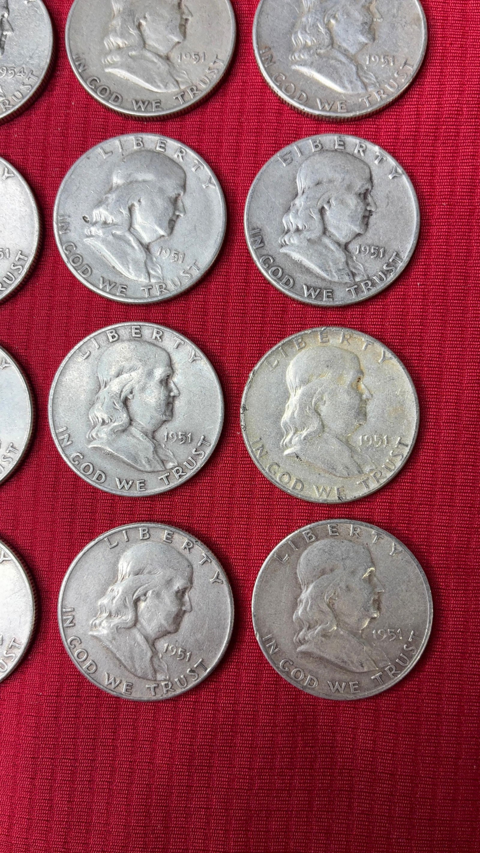20 Silver Franklin Half Dollars - 3
