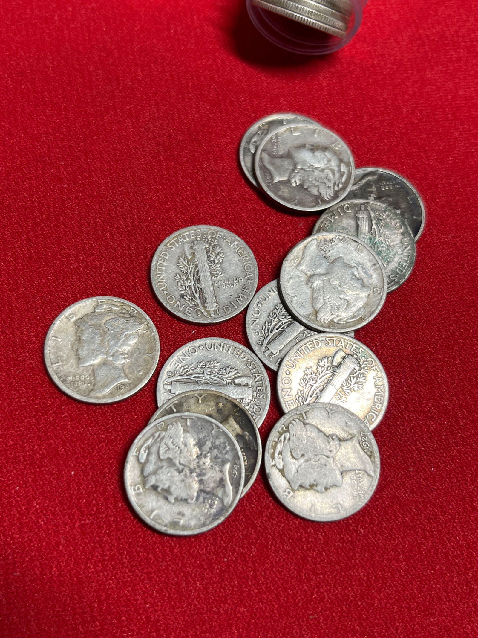 50 SIlver Mercury Dimes - 2