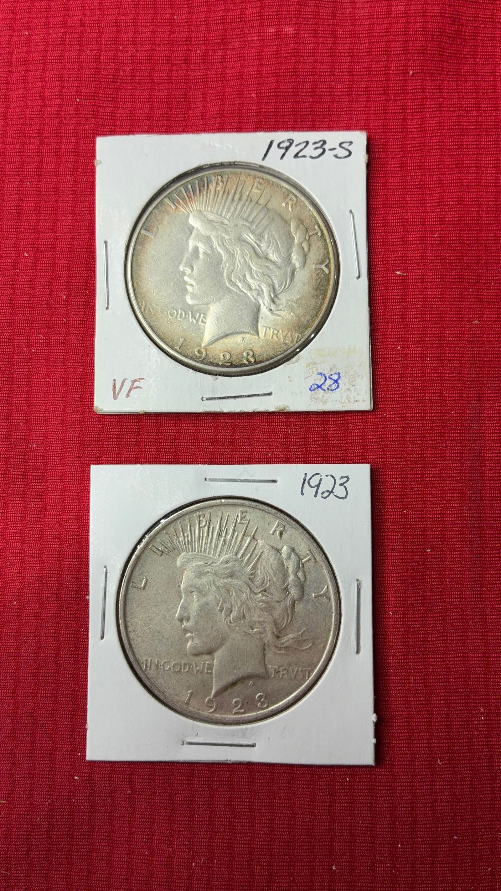 1923S and 1923 Peace Dollars (1 of 2)