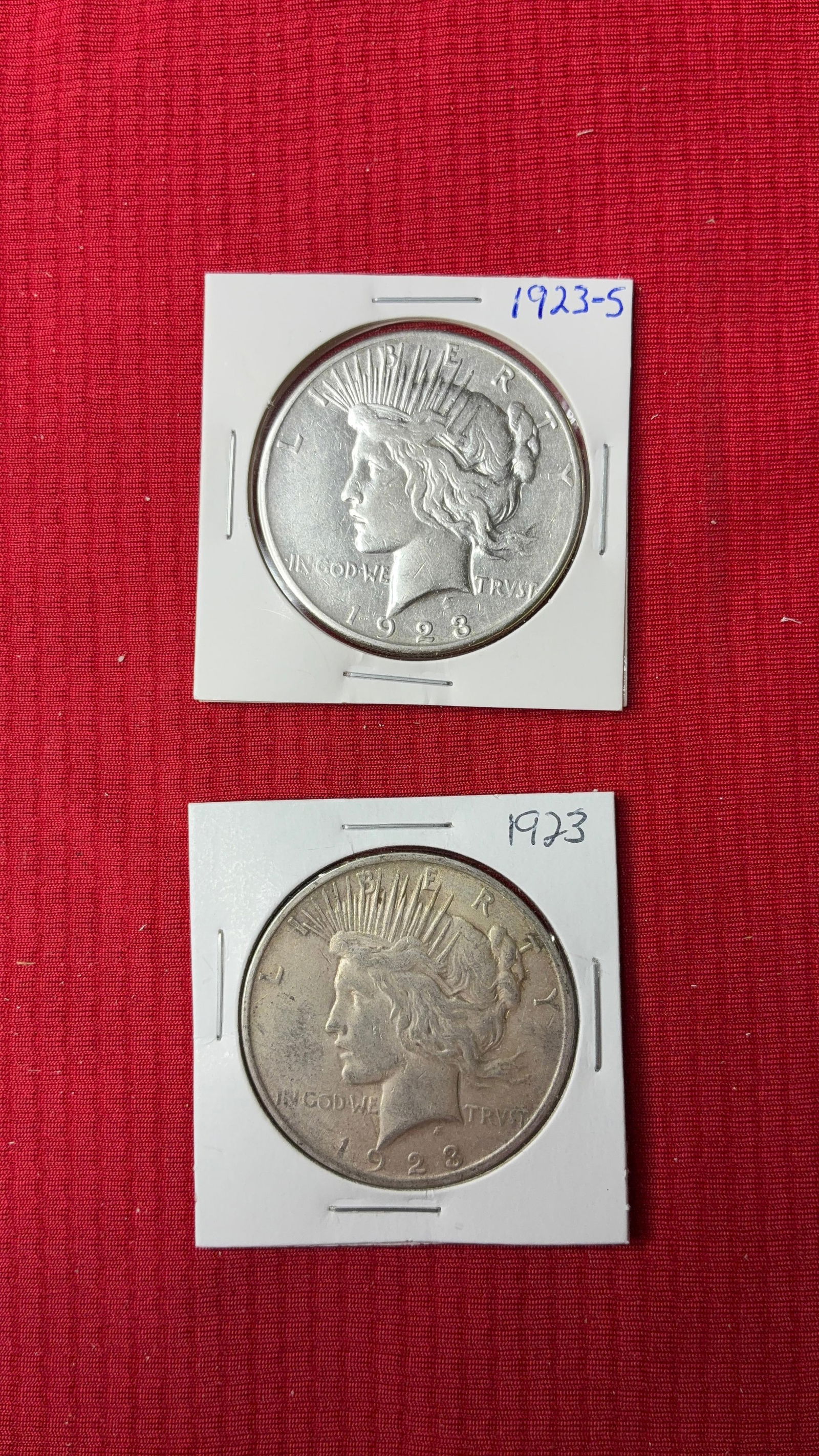 1923 and 1923S peace Dollars (1 of 2)