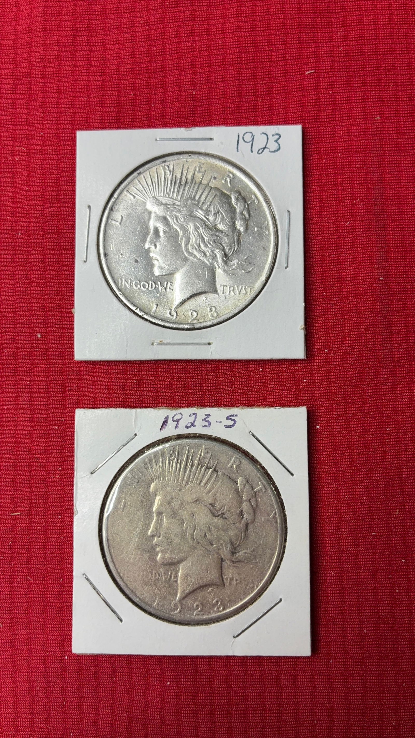 1923 and 1923S Peace Dollars (1 of 2)