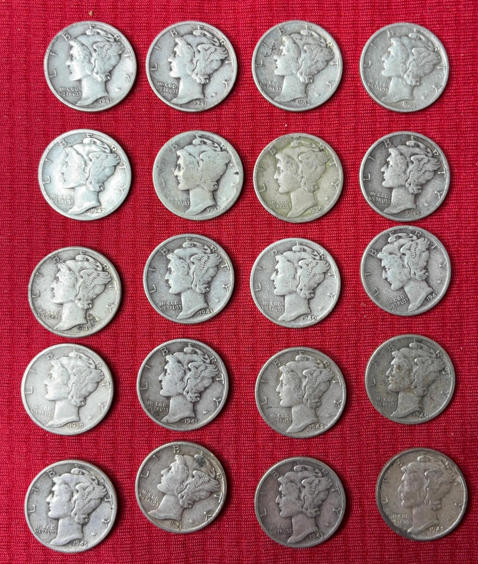 20 Mercury Dimes (1 of 5)