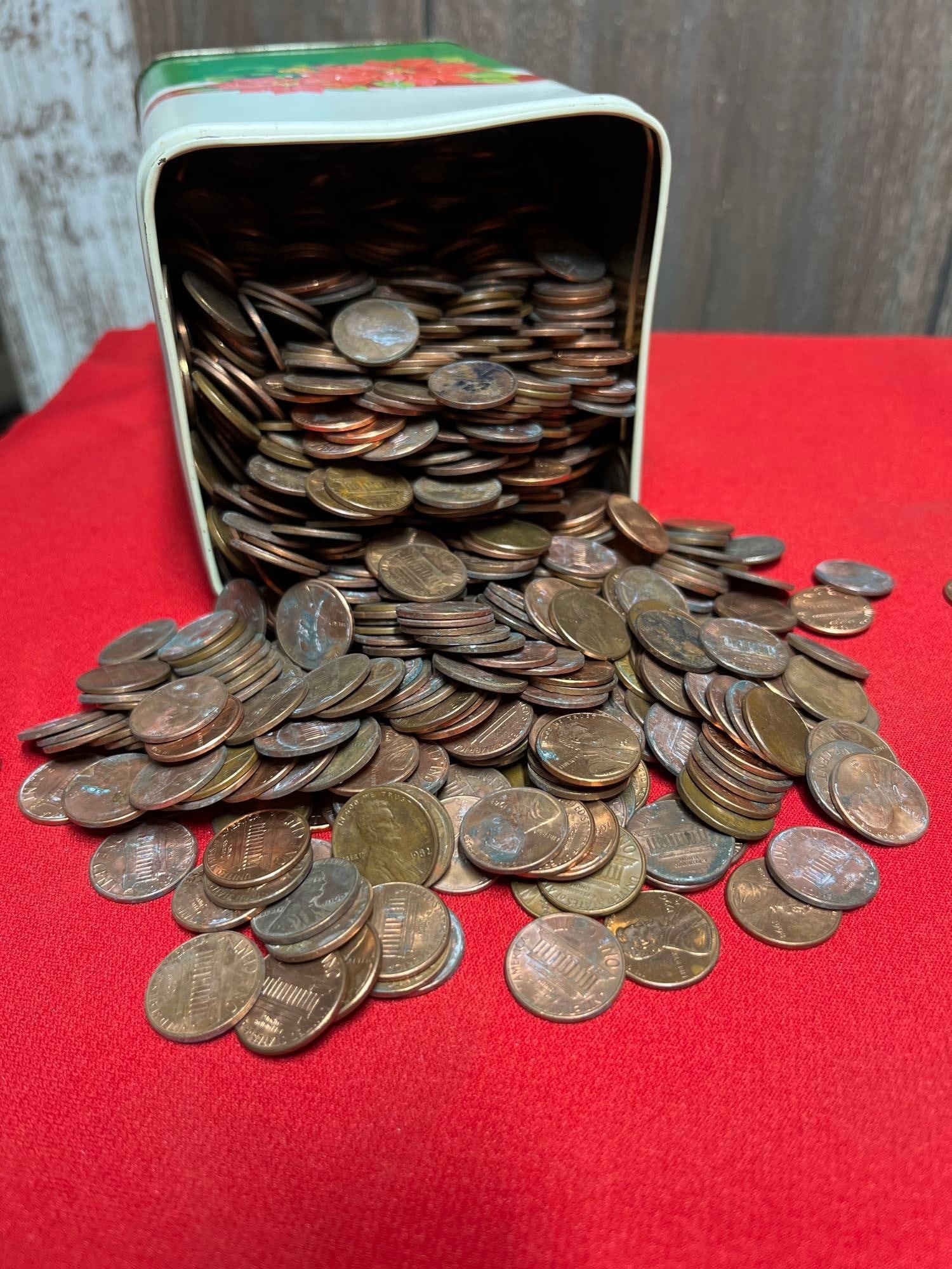 11.5 Pounds Of Unsorted Pennies: .