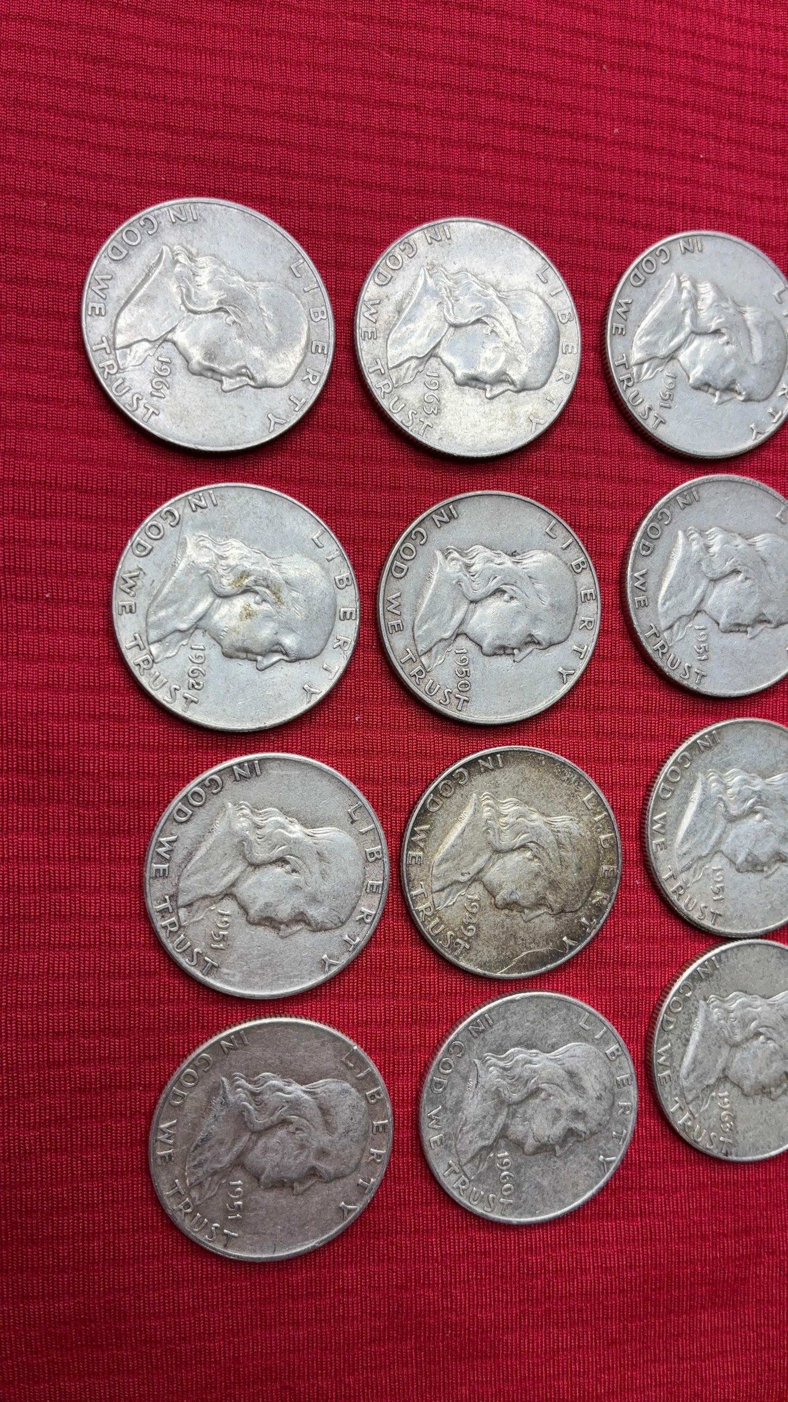 20 Silver Franklin Half Dollars - 4