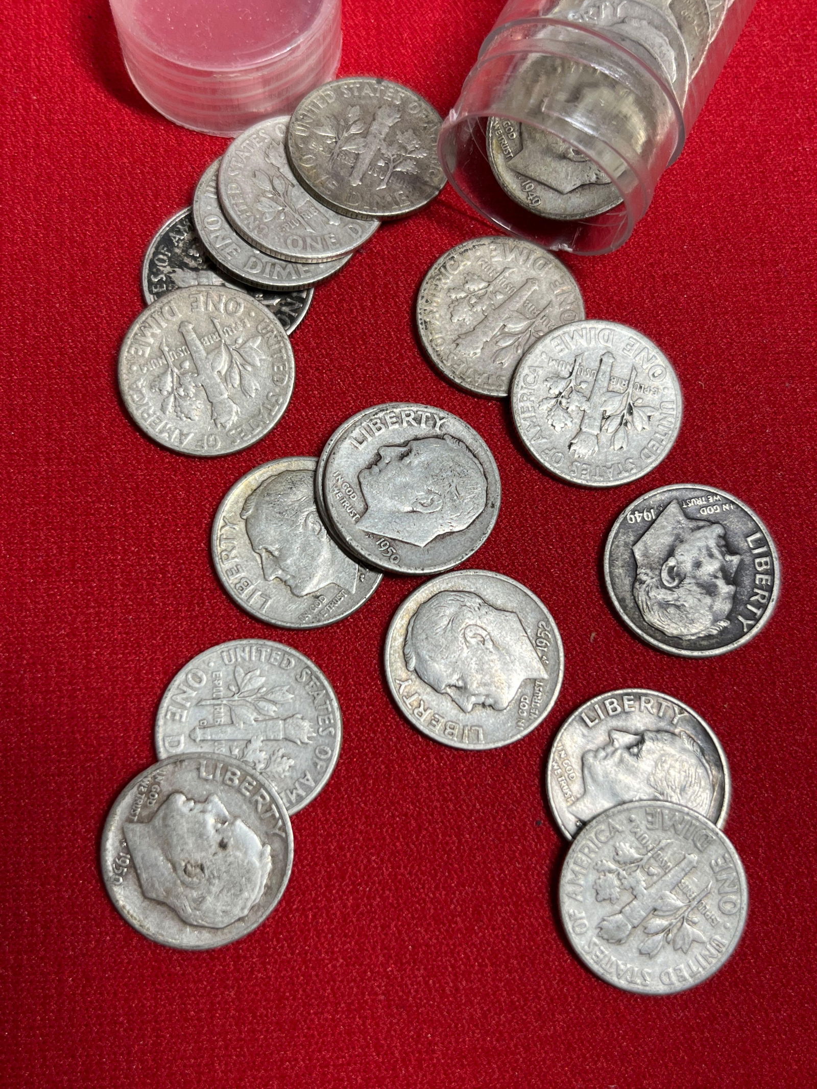22 Silver Roosevelt Dimes - 2