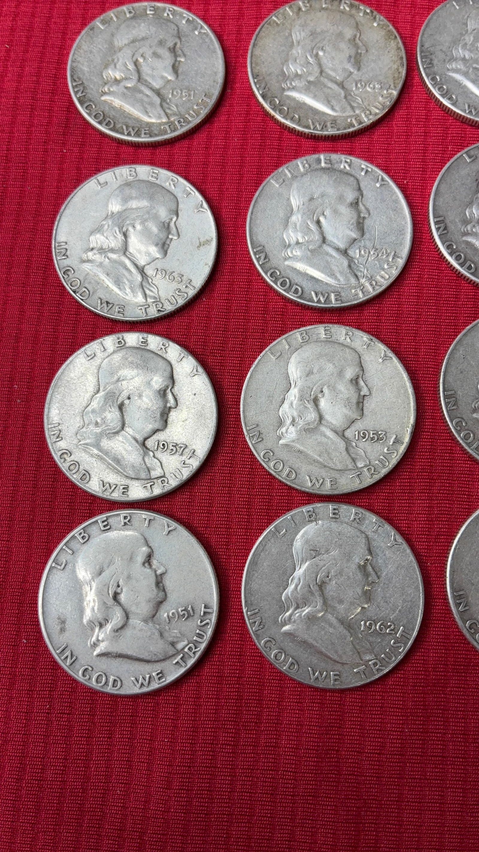 20 Silver Franklin Half Dollars - 3