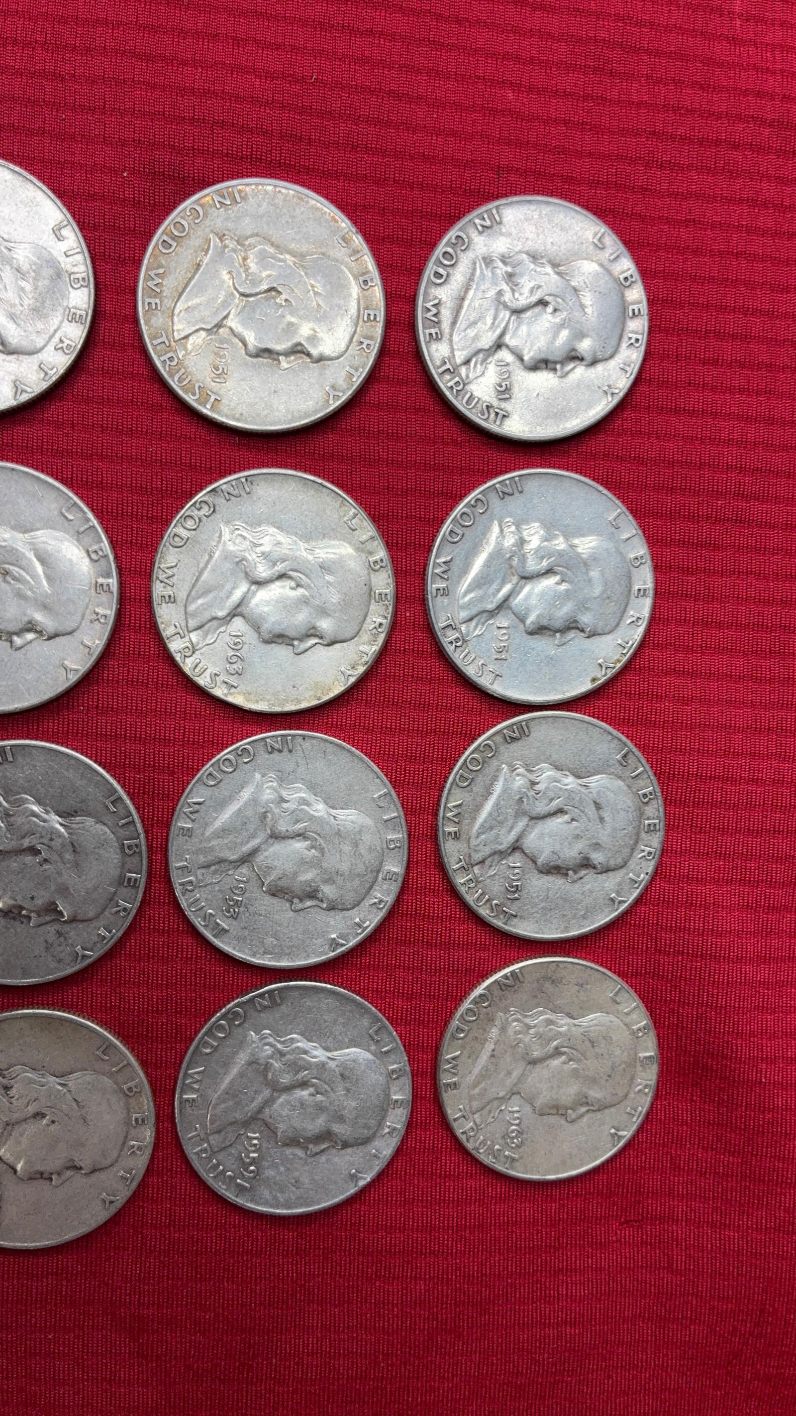 20 Silver Franklin Half Dollars - 4