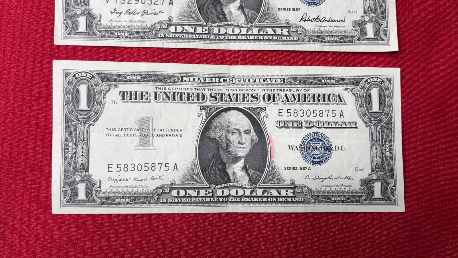 1$ Silver Certificates/ Offset Cut - 4